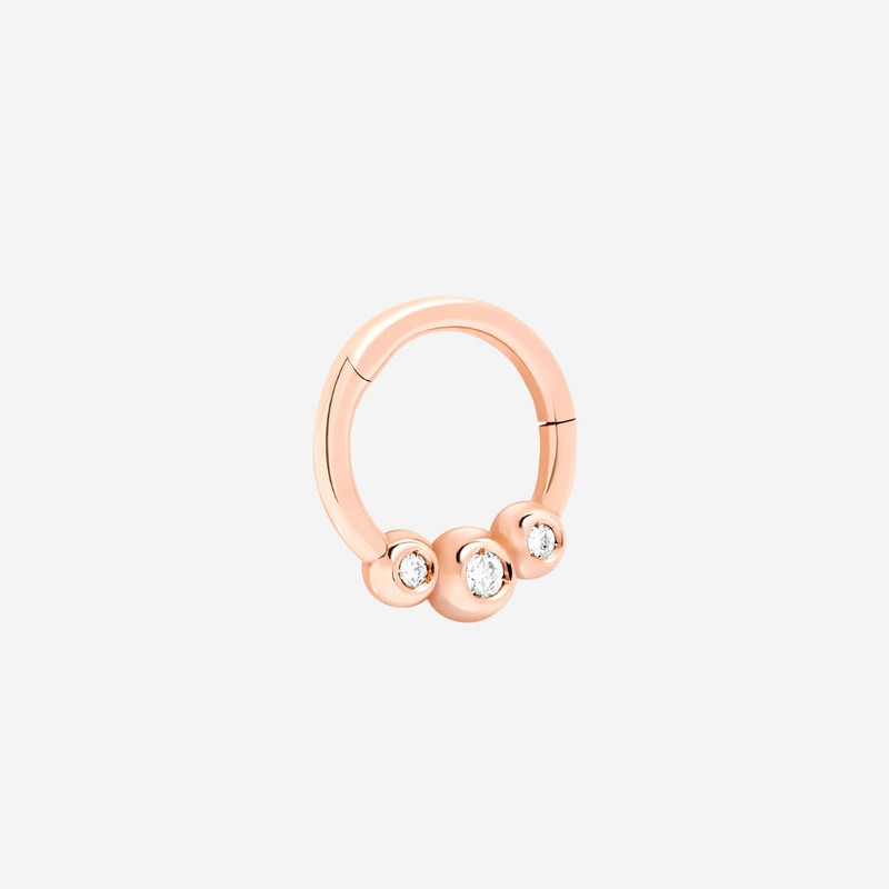 DoDo Rose Gold & White Diamond Bollicine Piercing outlook