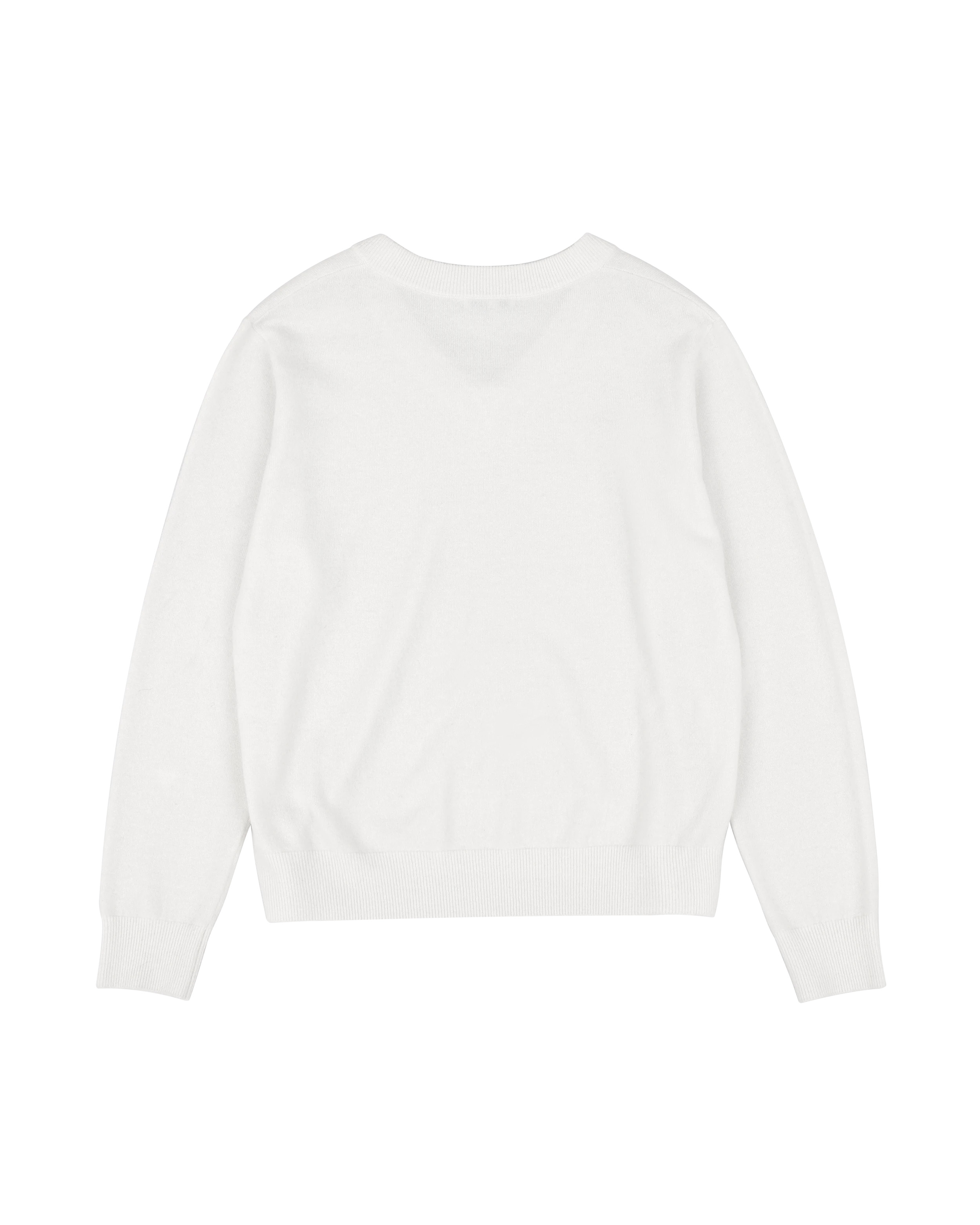 KNIT V-NECK BONE - 5