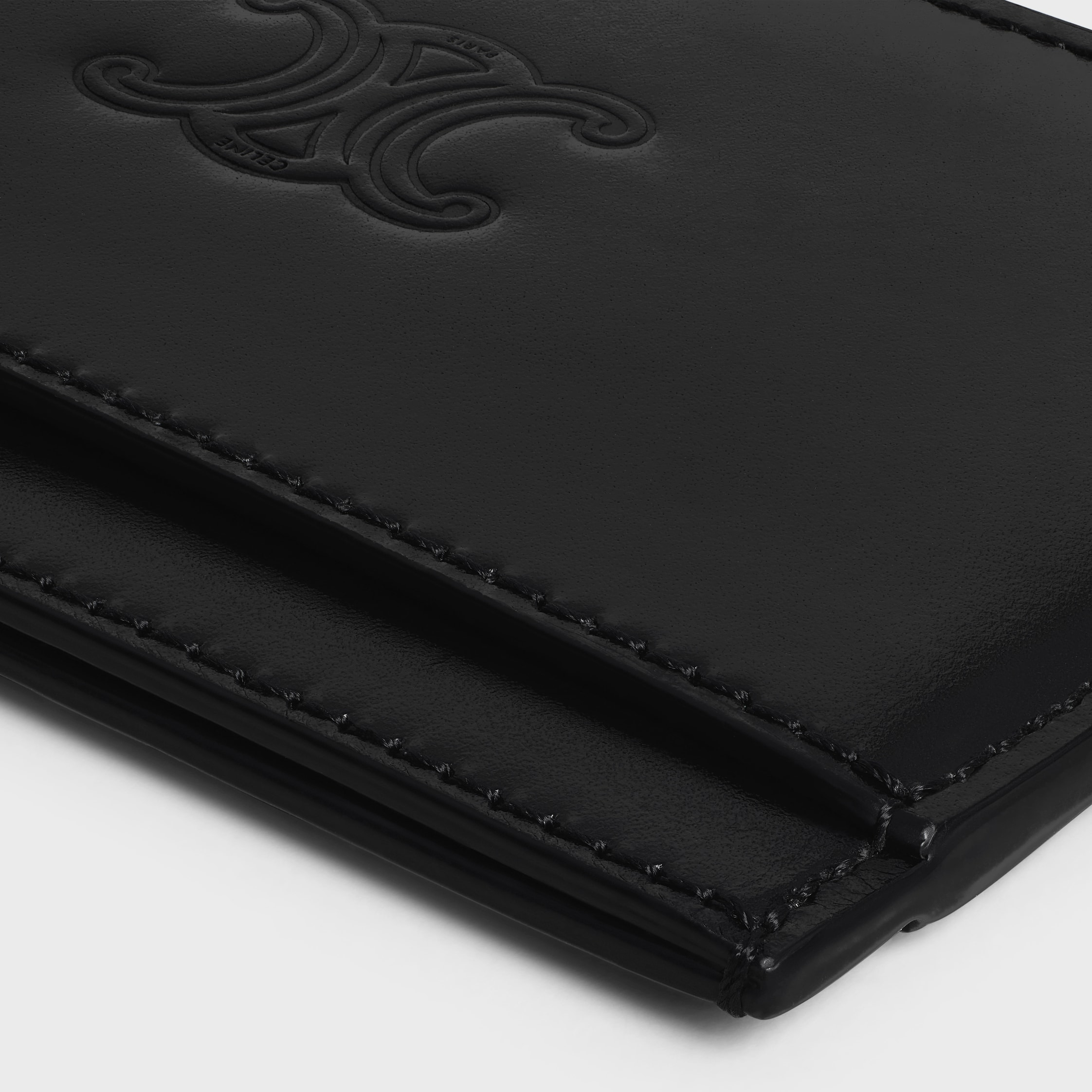 Card holder in Satinated calfskin with triomphe embossed - 4
