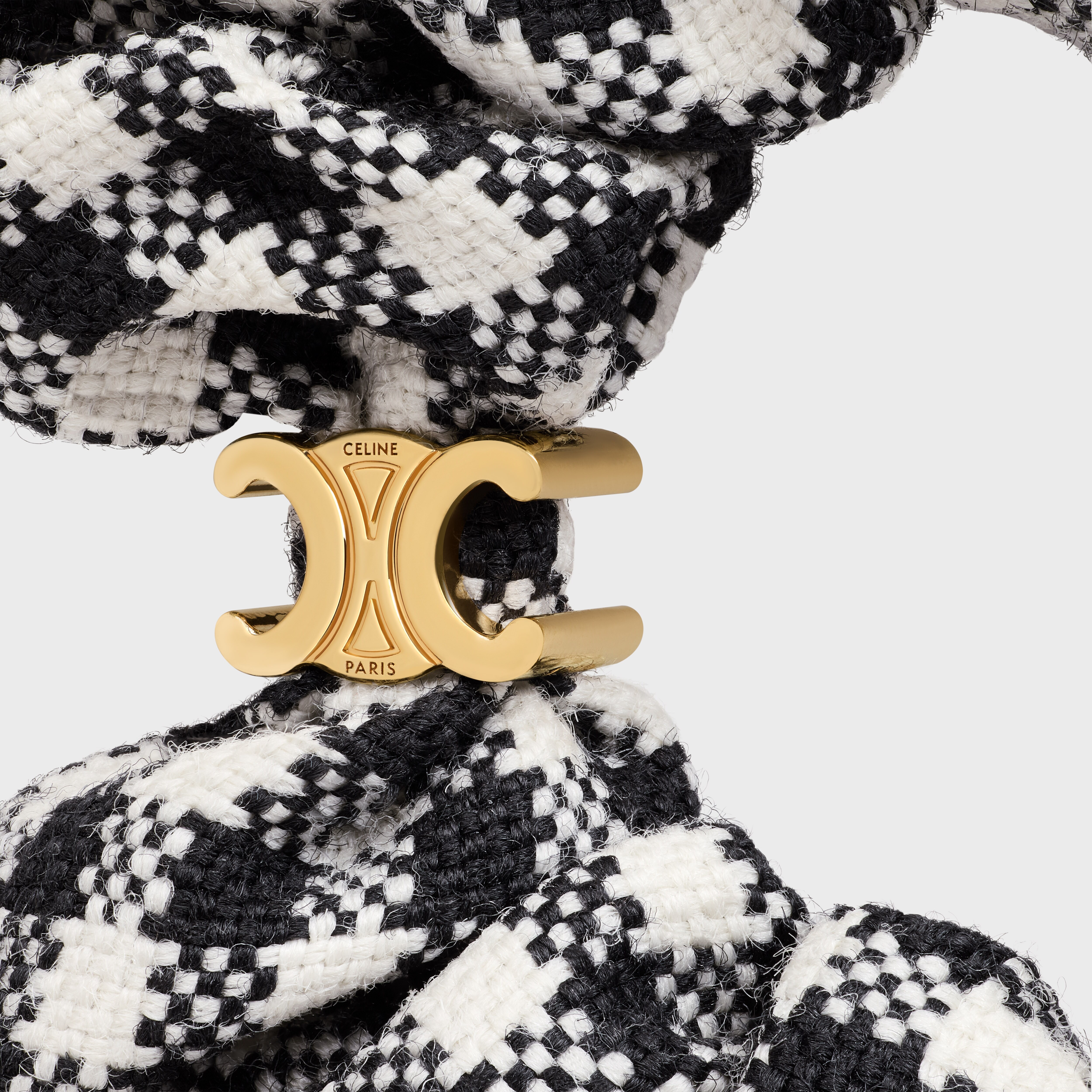 Celine Scrunchy Vichy in Wool and Brass with Gold finish - 2