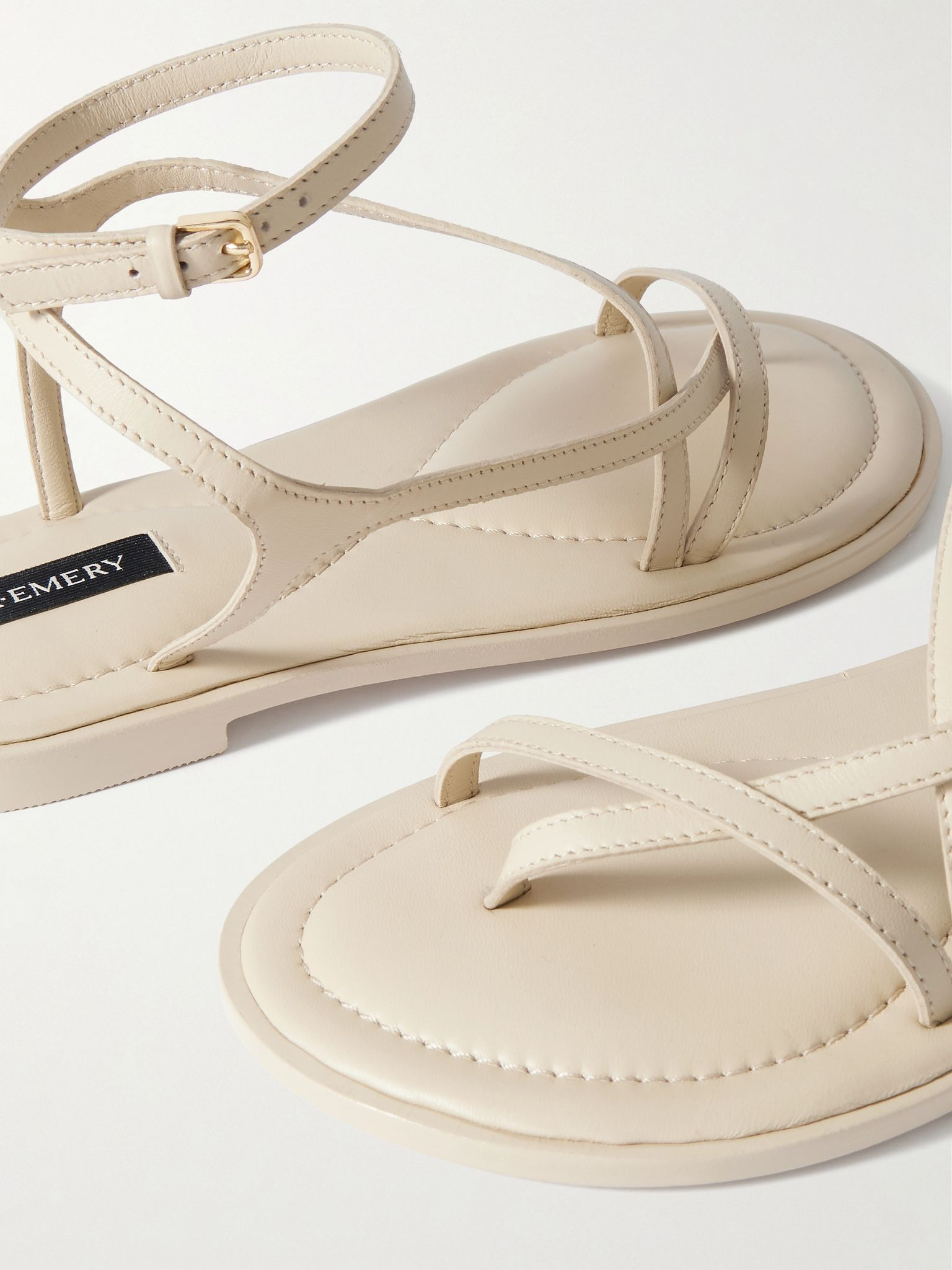 Edna leather sandals Off-white - 4