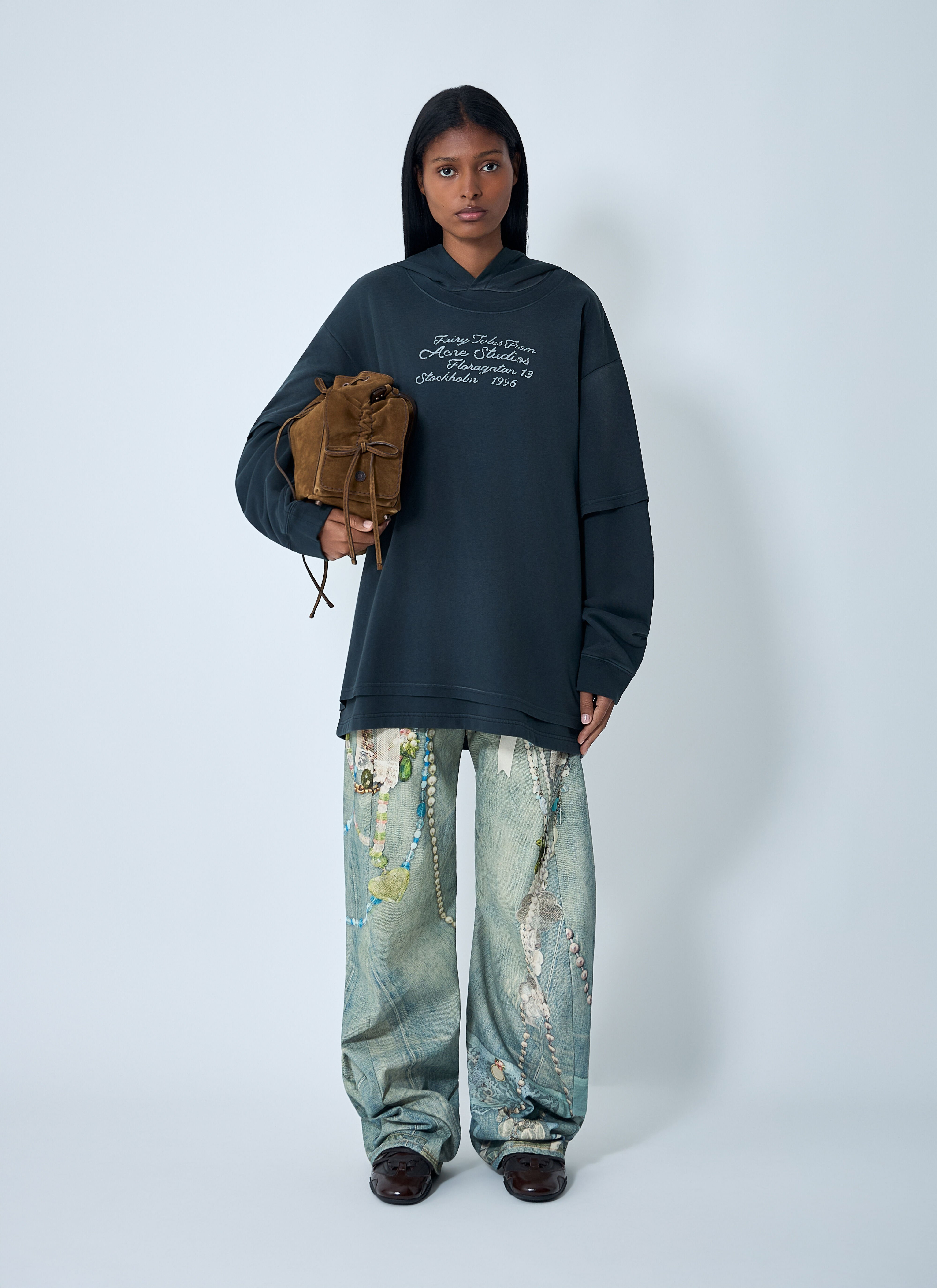 Hooded Logo Motif T-Shirt - 2