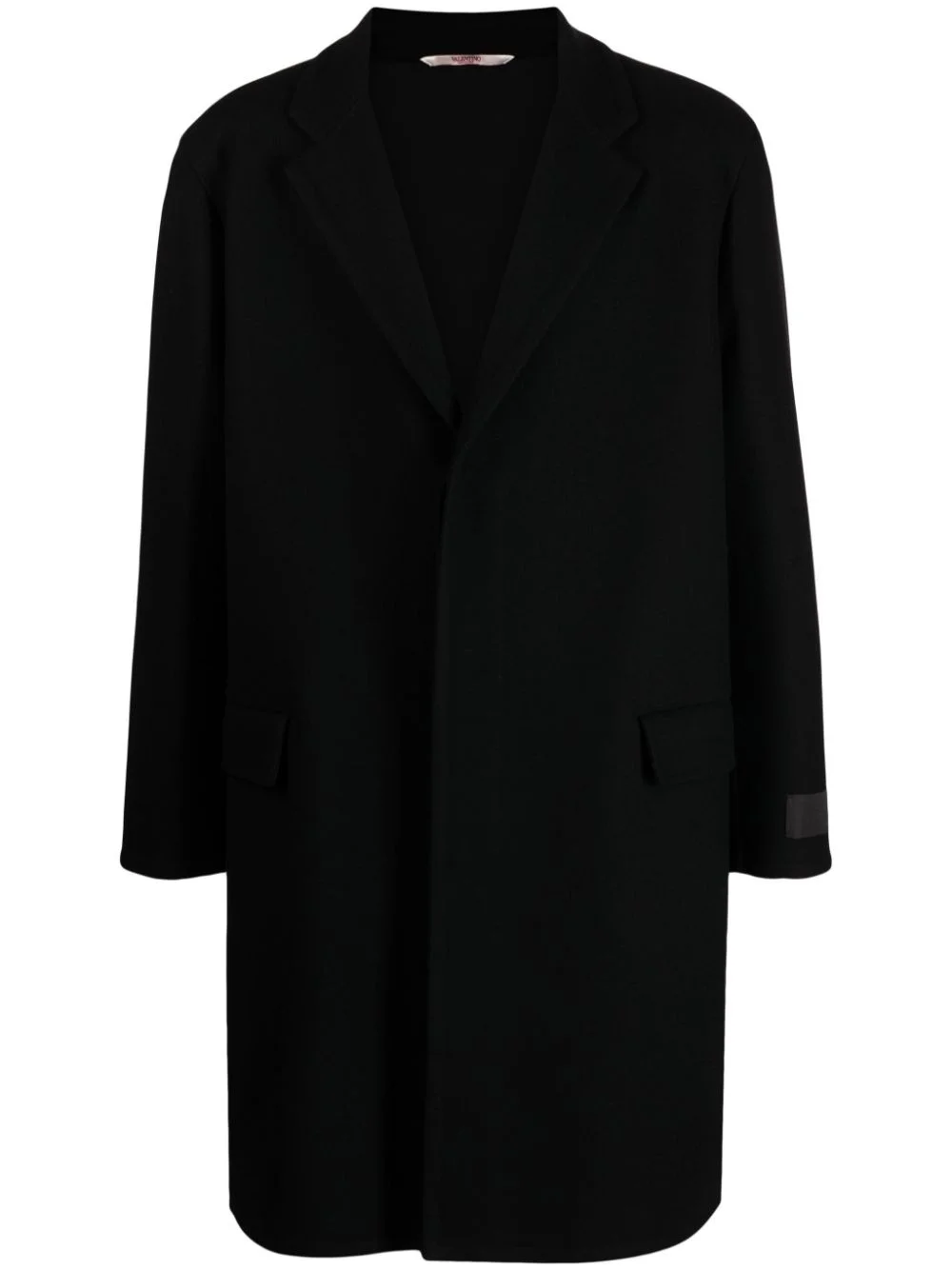 single-breasted wool-blend coat - 1