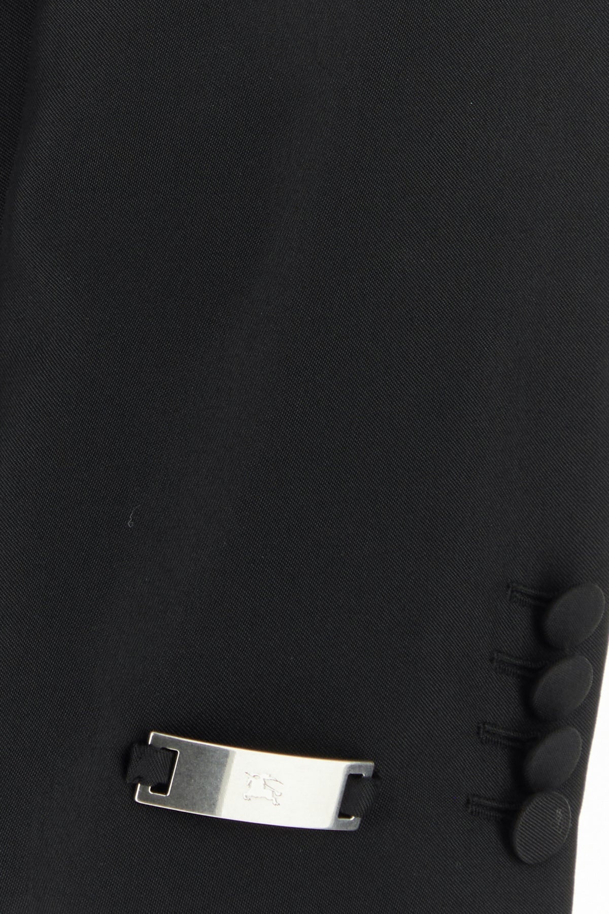 Black wool blend blazer - 5