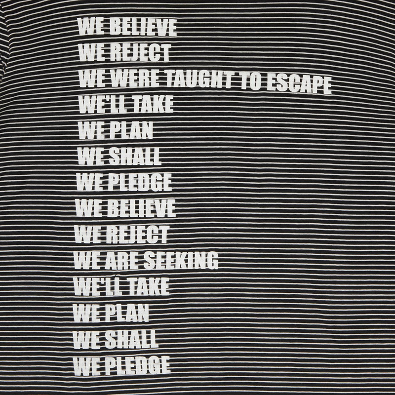 Vintage Raf Simons Woe Unto Those Stretch Long-Sleeve 'Black/White' 3