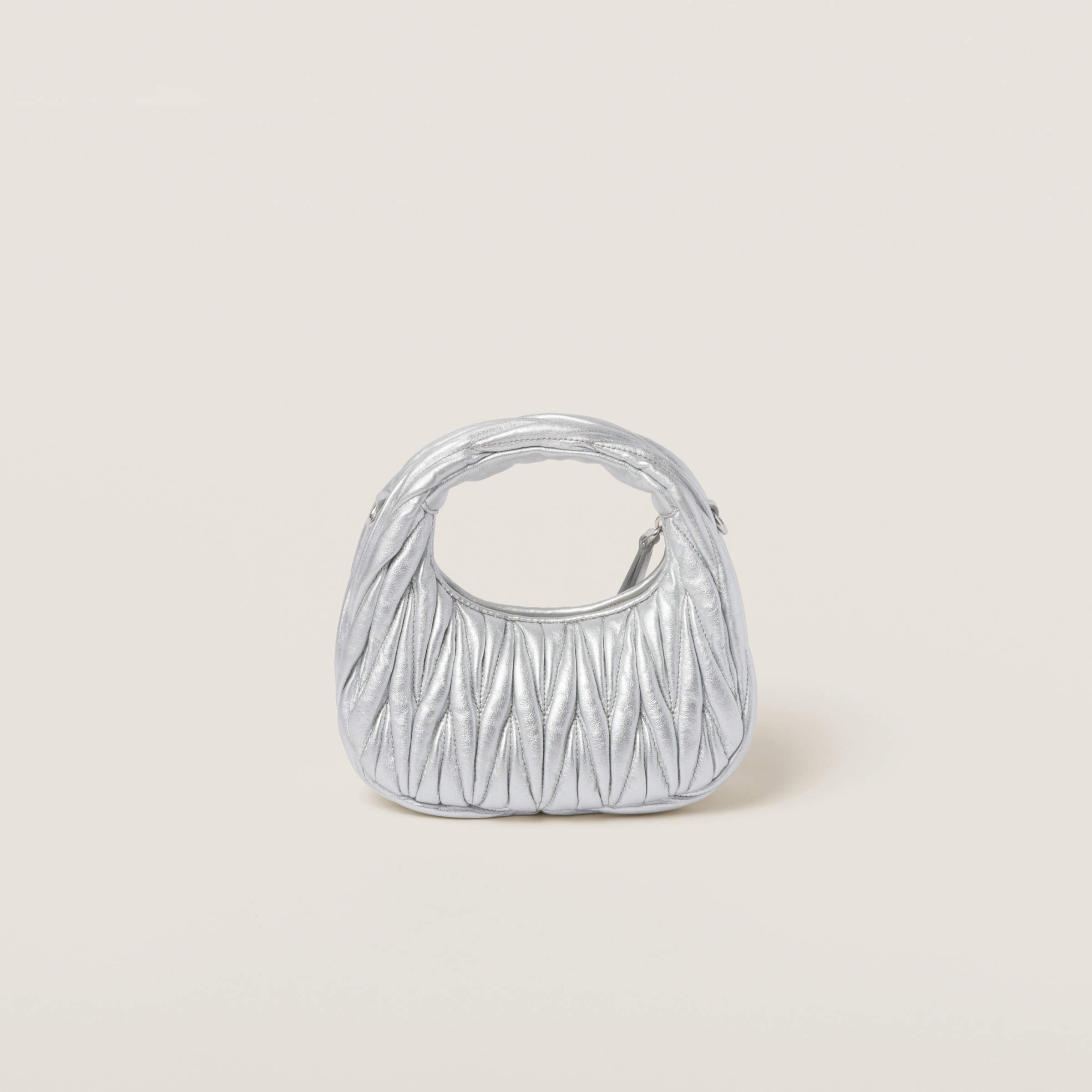 Wander matelassé nappa leather hobo mini-bag - 3