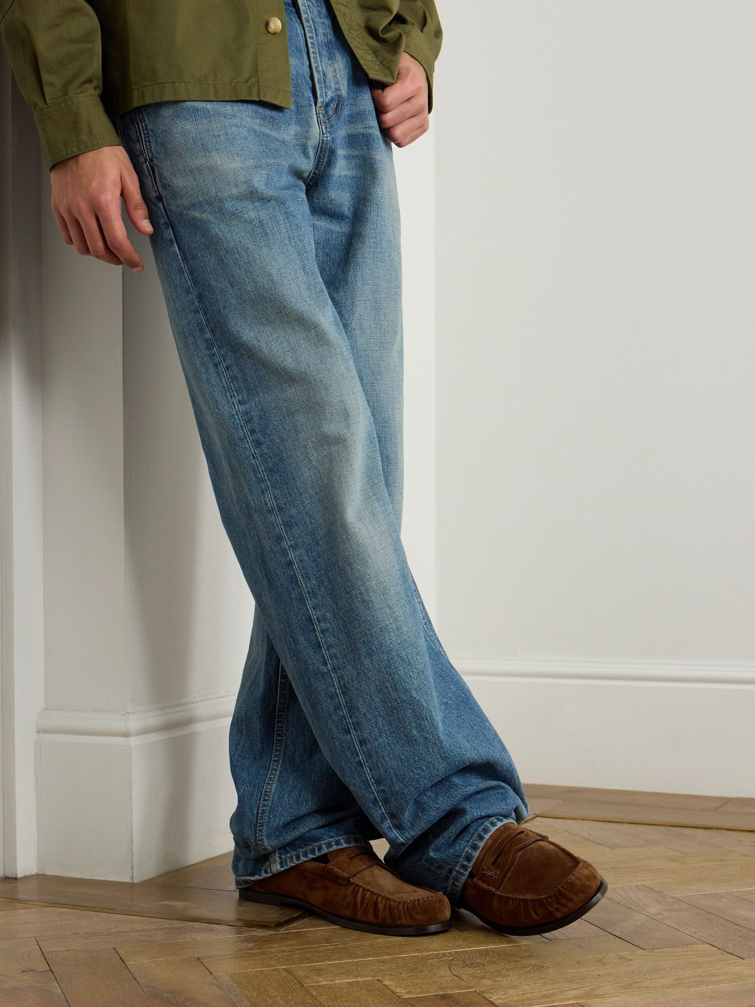 Laurent Suede Penny Loafers Brown - 2