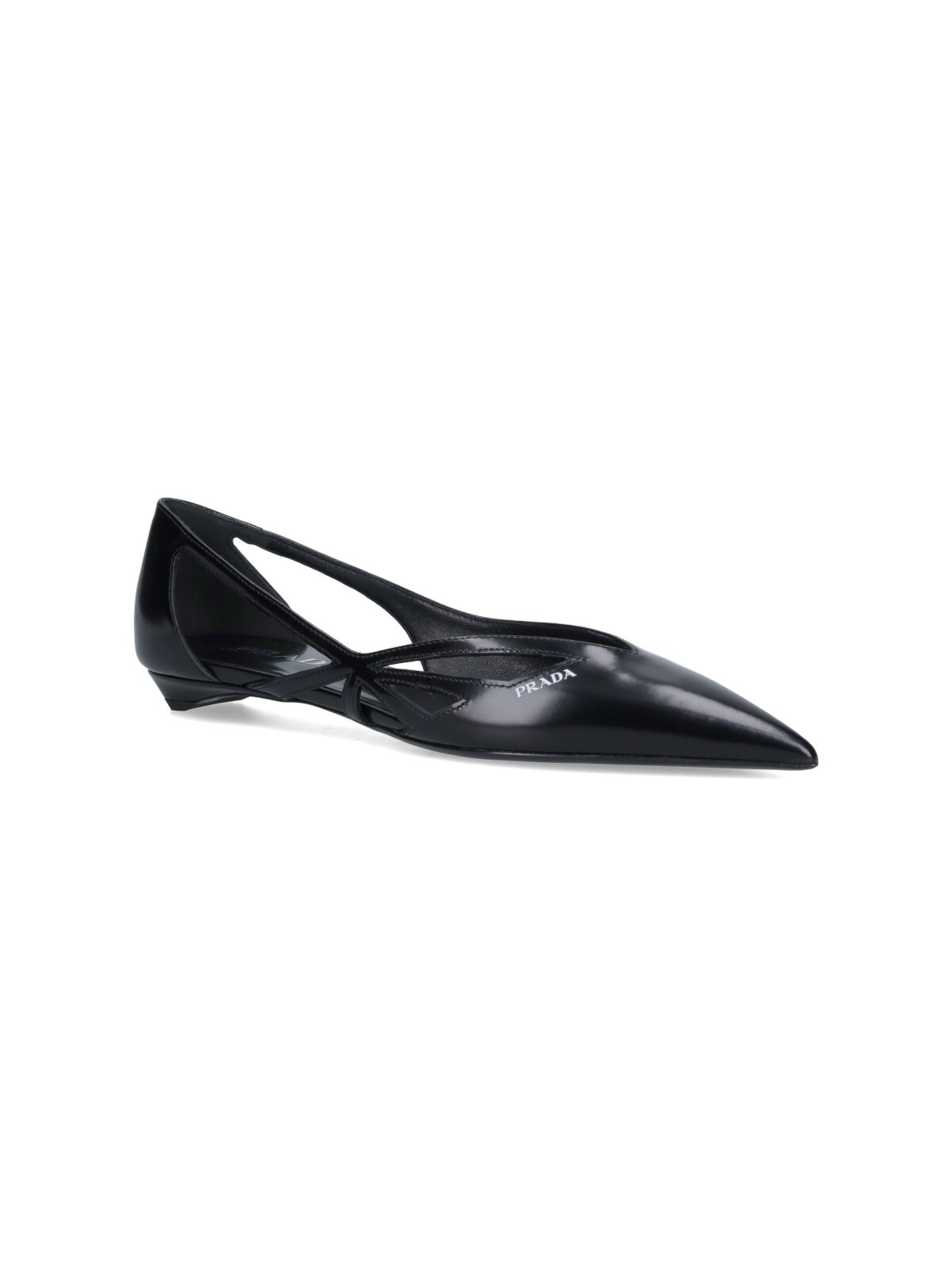 Prada CUT-OUT BALLET FLATS | sugar | REVERSIBLE