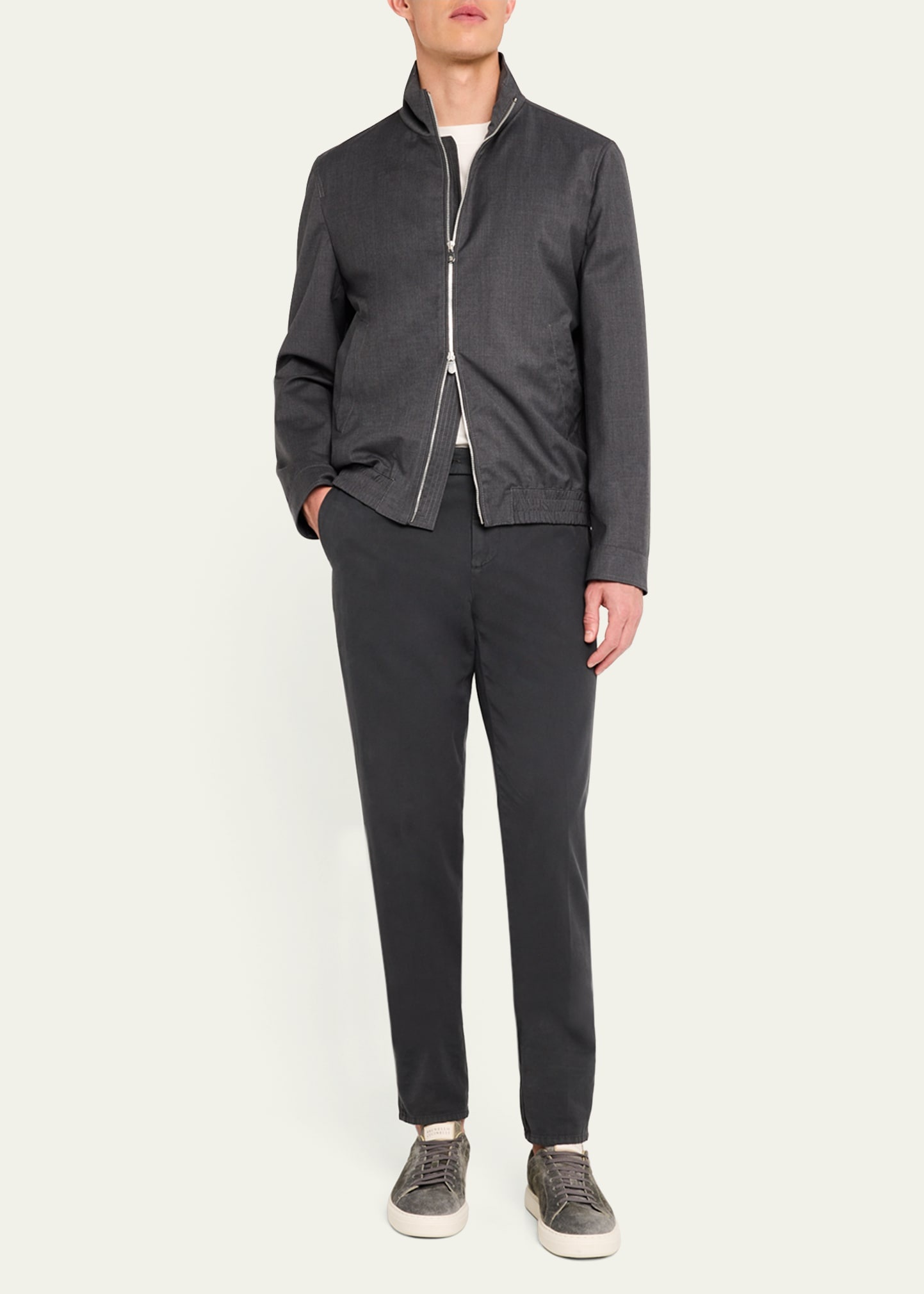 Men's Wool Full-Zip Blouson Jacket - 2