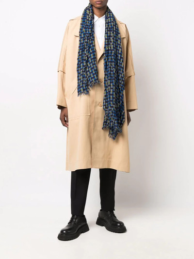 Yohji Yamamoto large graphic print scarf outlook