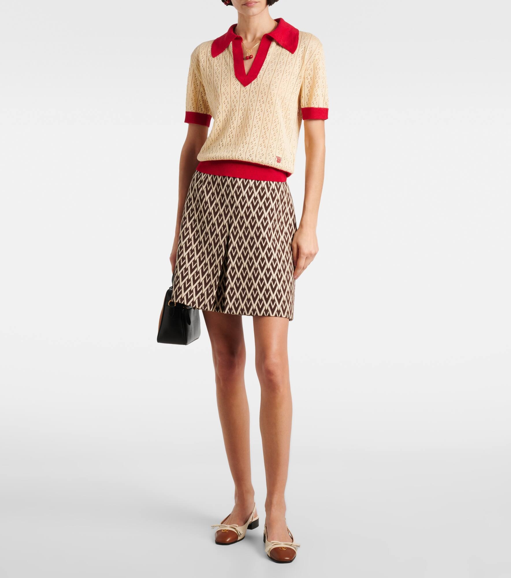 Linen-blend polo sweater - 2