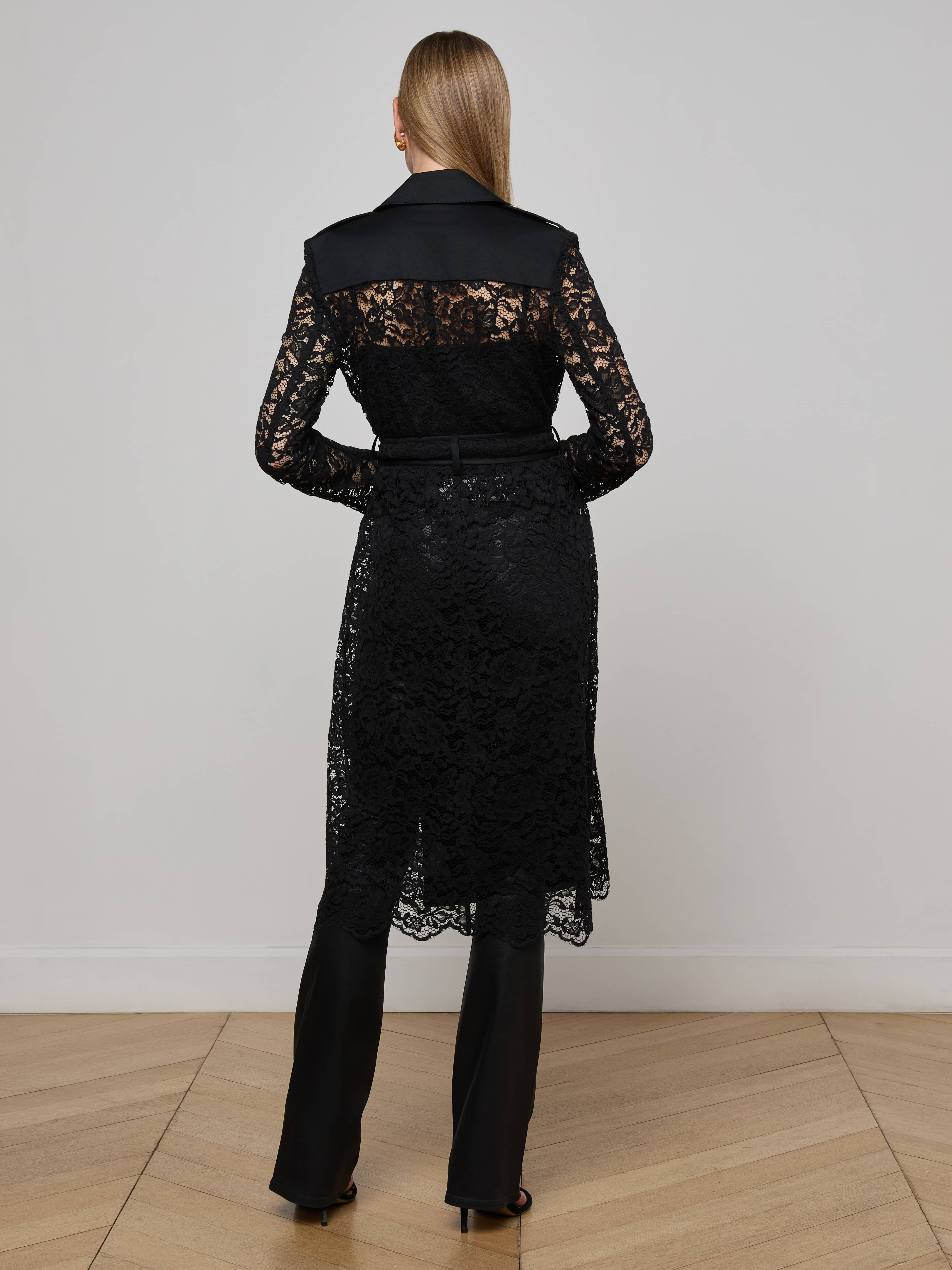 Amata Lace Trench Coat - 4