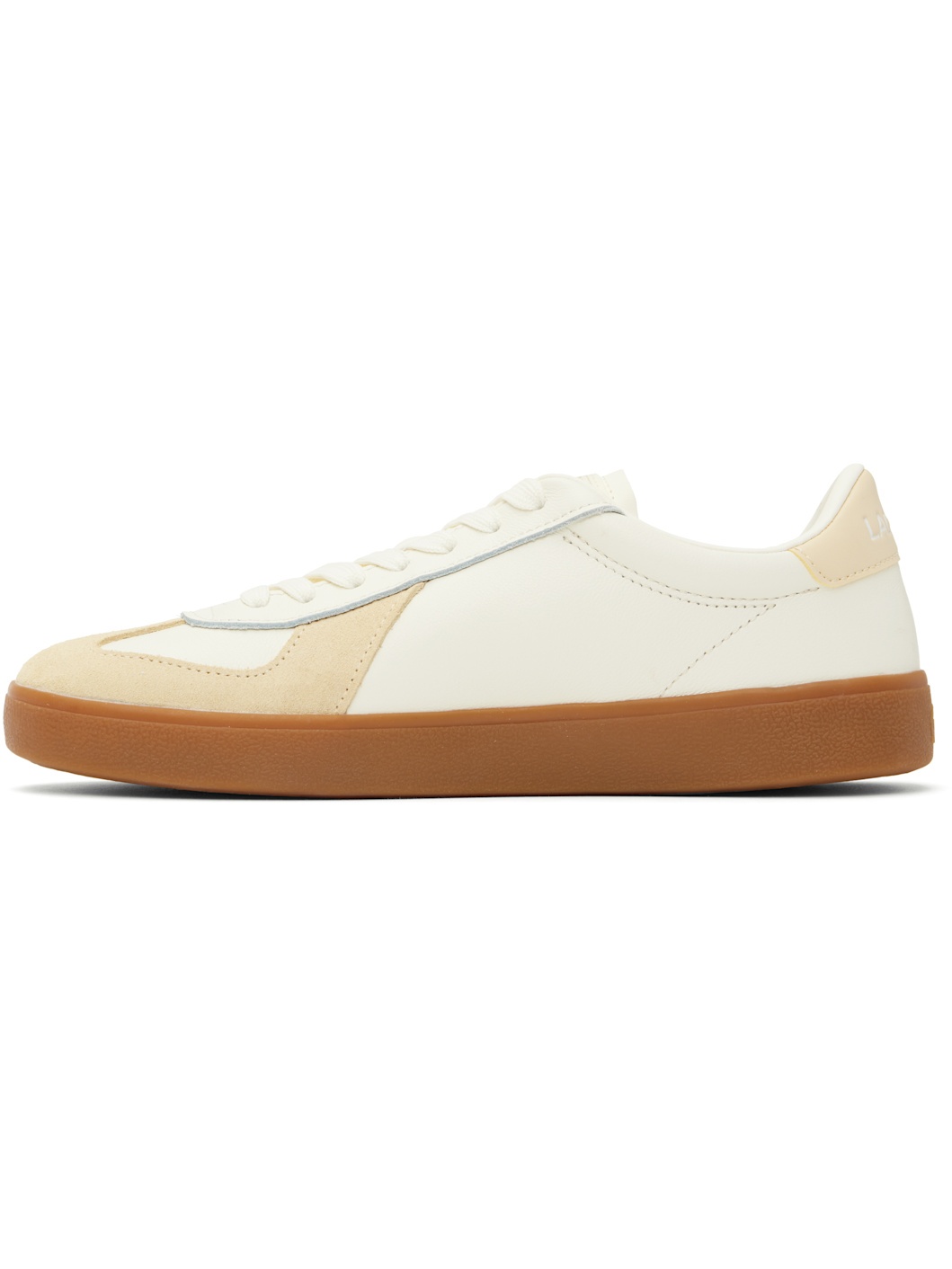 Off-White & Beige Baseshot Pro Leather Sneakers - 3