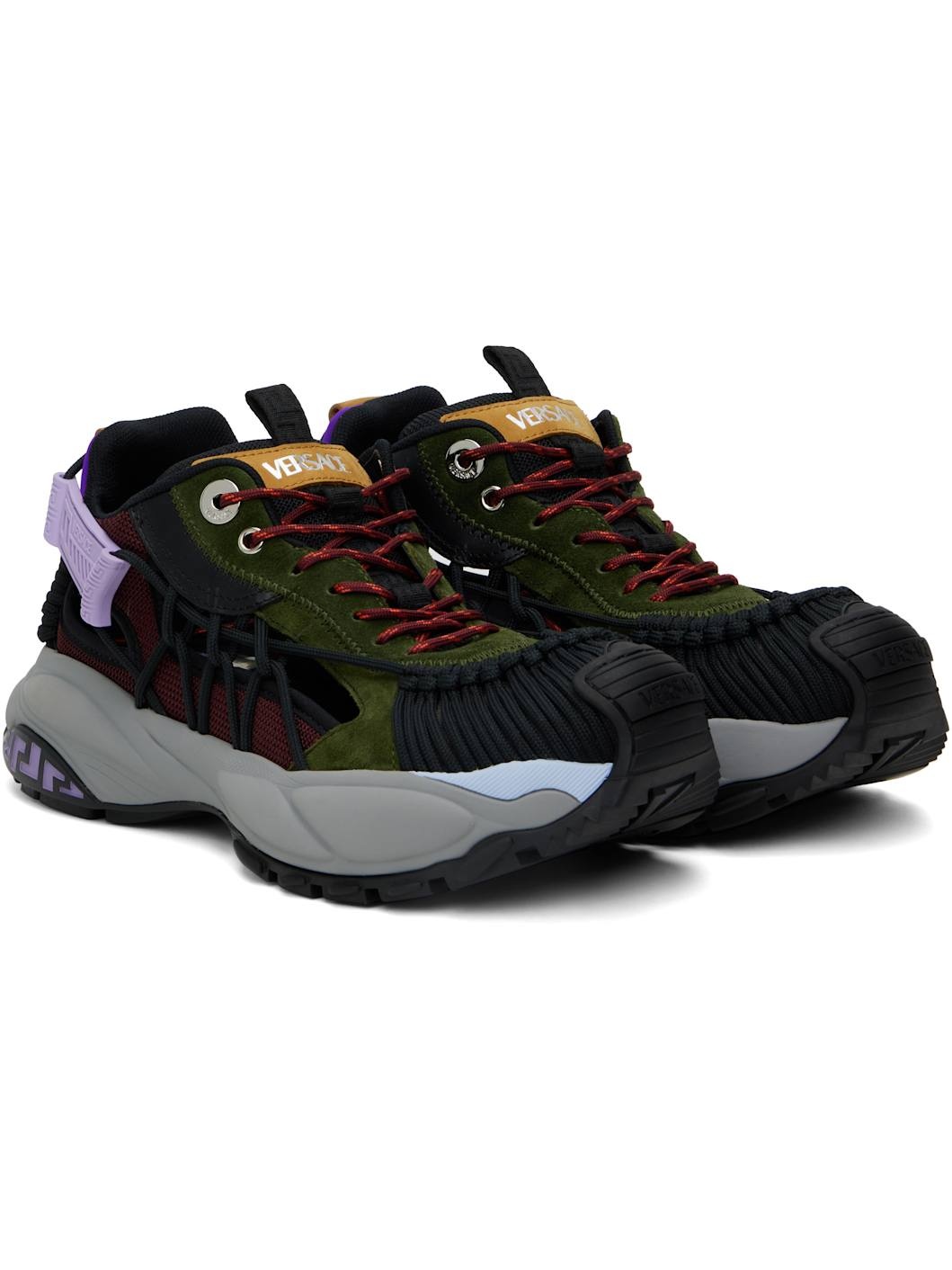 Khaki & Burgundy Mercury M_VS_01 Sneakers - 4