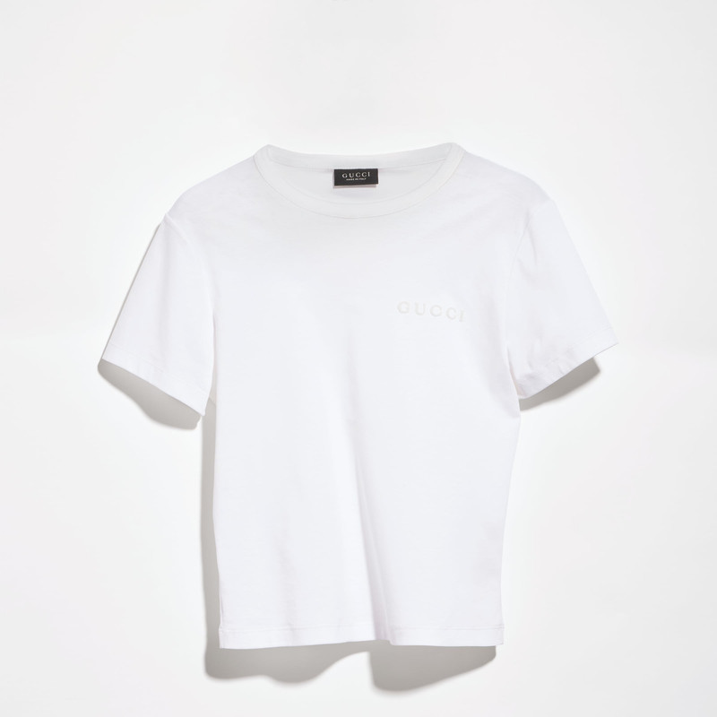 Cotton jersey T-shirt with embroidery - 1
