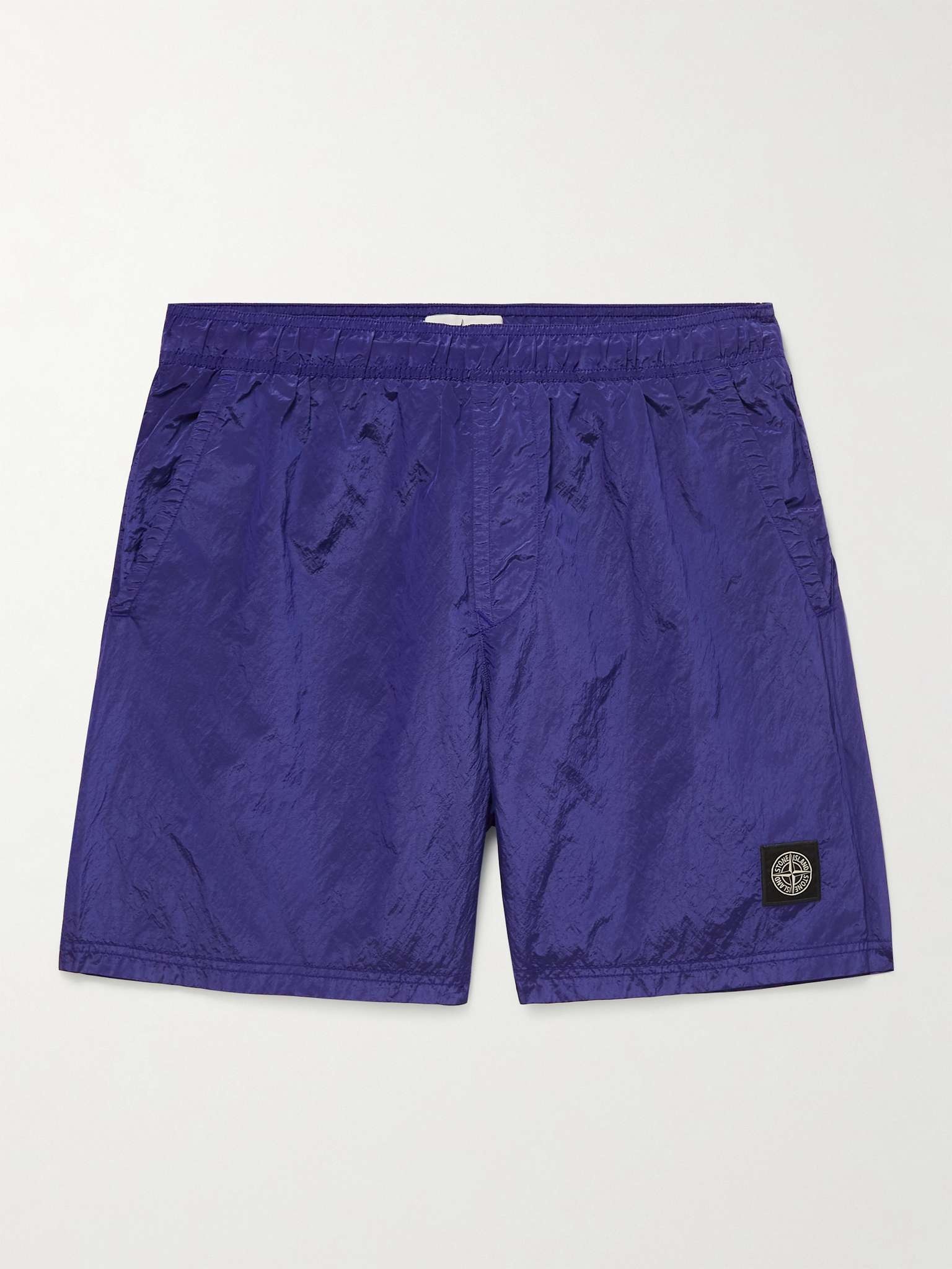 Mid-Length Logo-Appliquéd Swim Shorts - 1