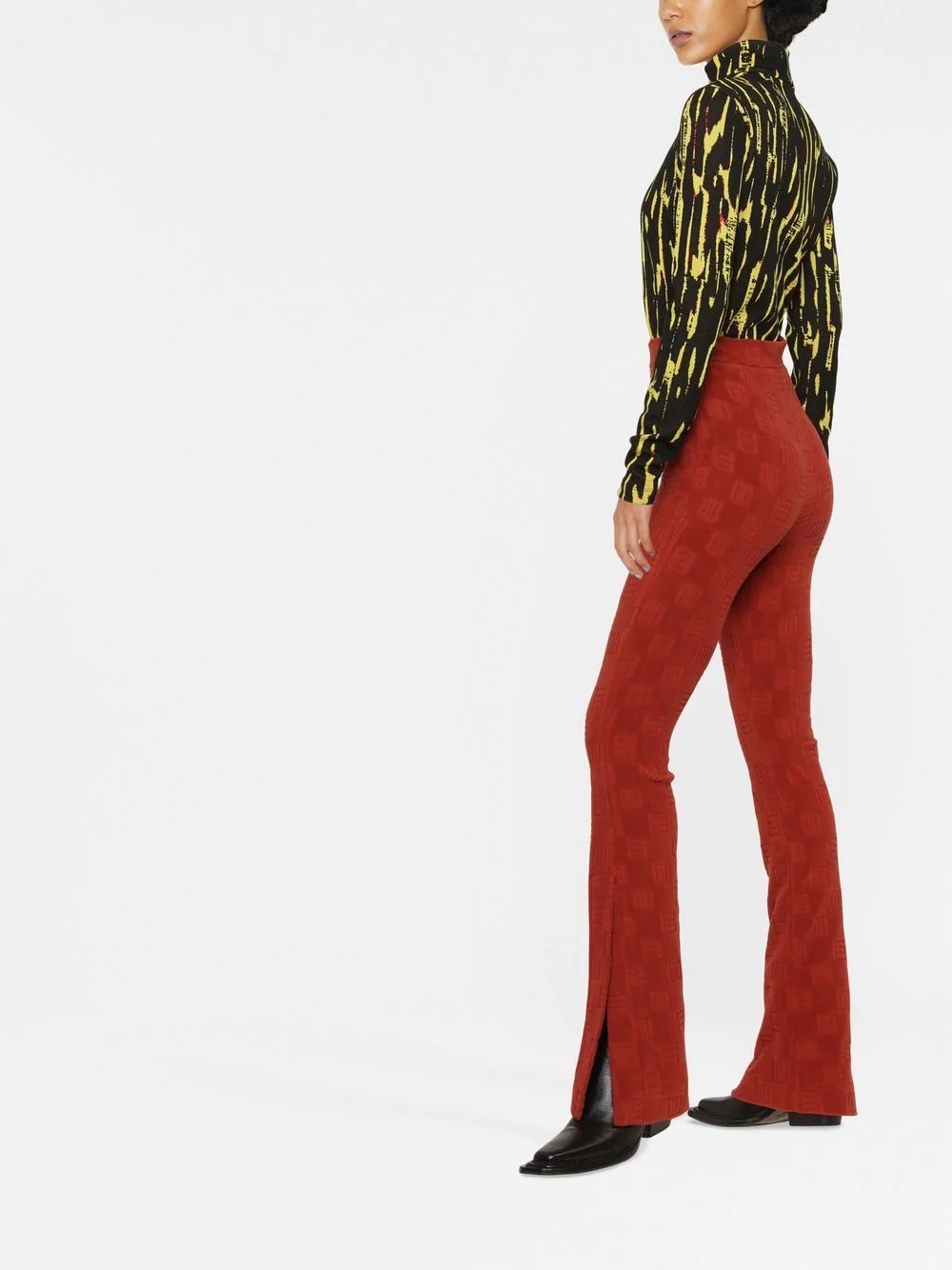 flared monogram sweatpants - 4