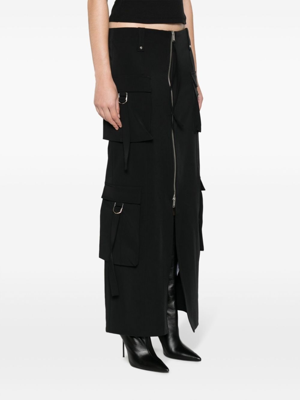 zip-fastening maxi skirt - 3