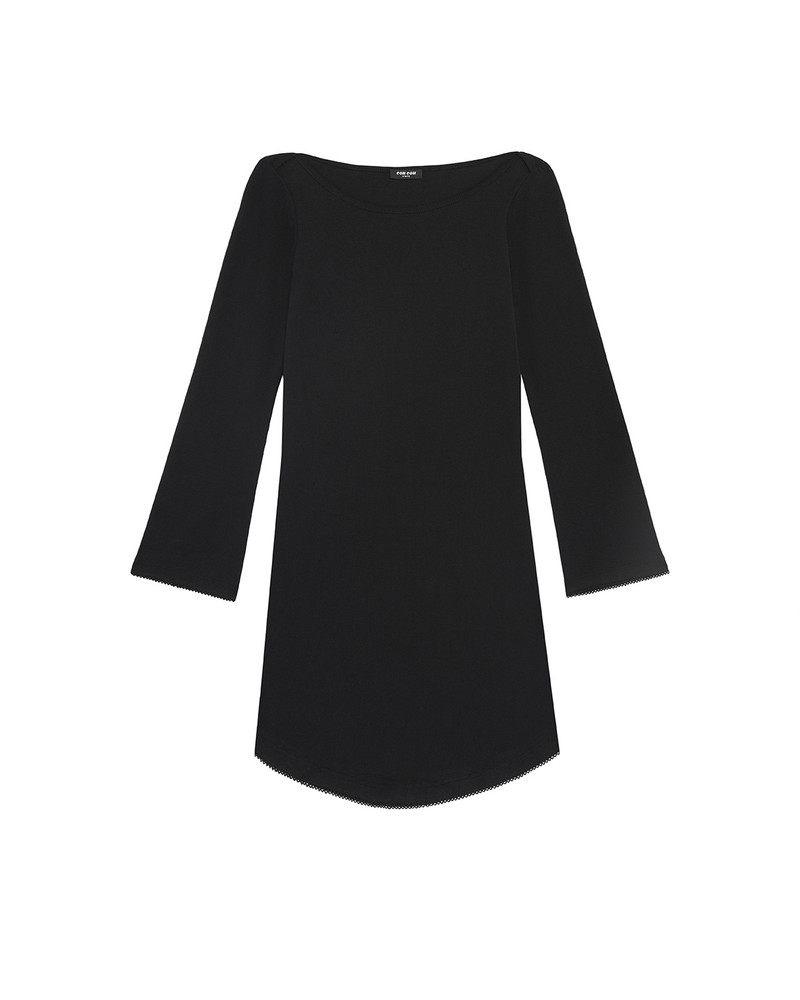 The Rina Dress: Cotton Jersey Black 1