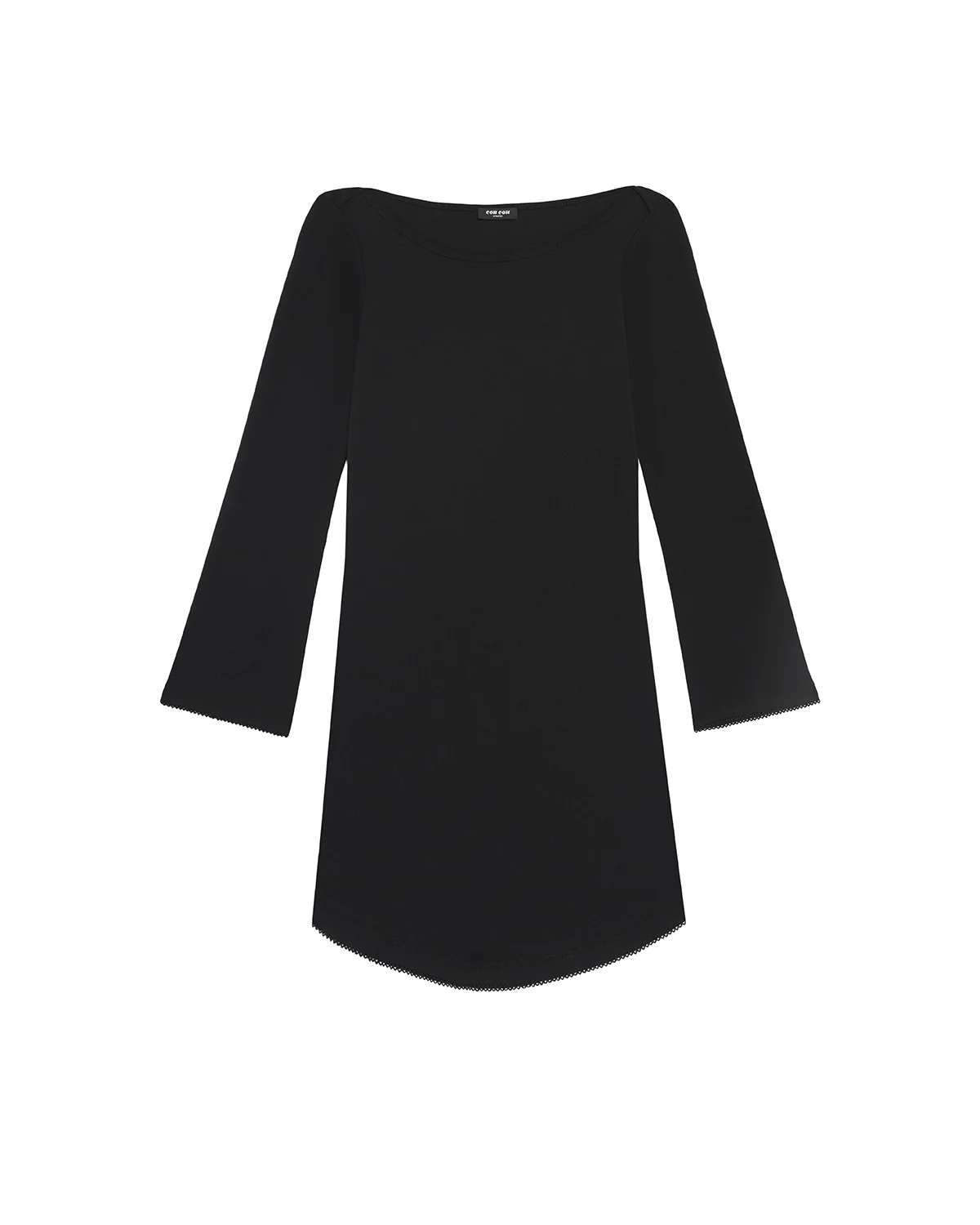 The Rina Dress: Cotton Jersey Black - 1