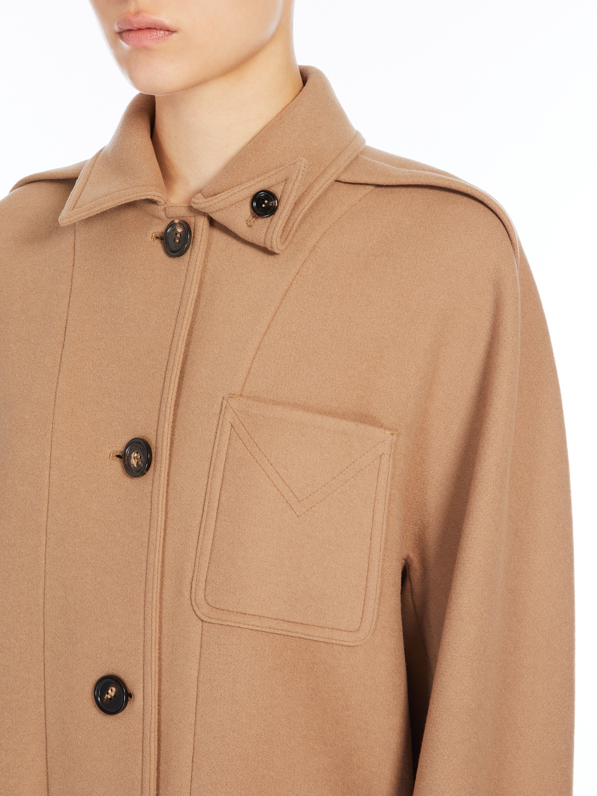 Max Mara ALDO1234 Wool and cashmere shirt coat | REVERSIBLE