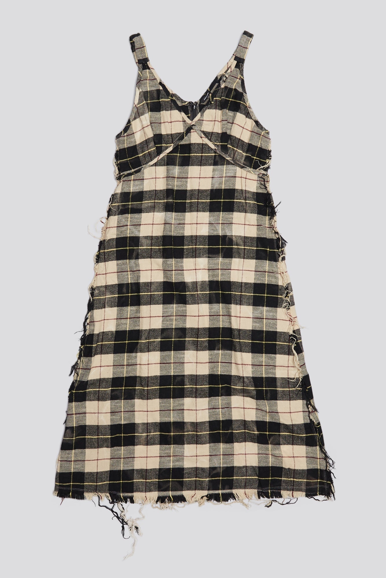 GRUNGE SLIP - BLEACHED ECRU PLAID - 1