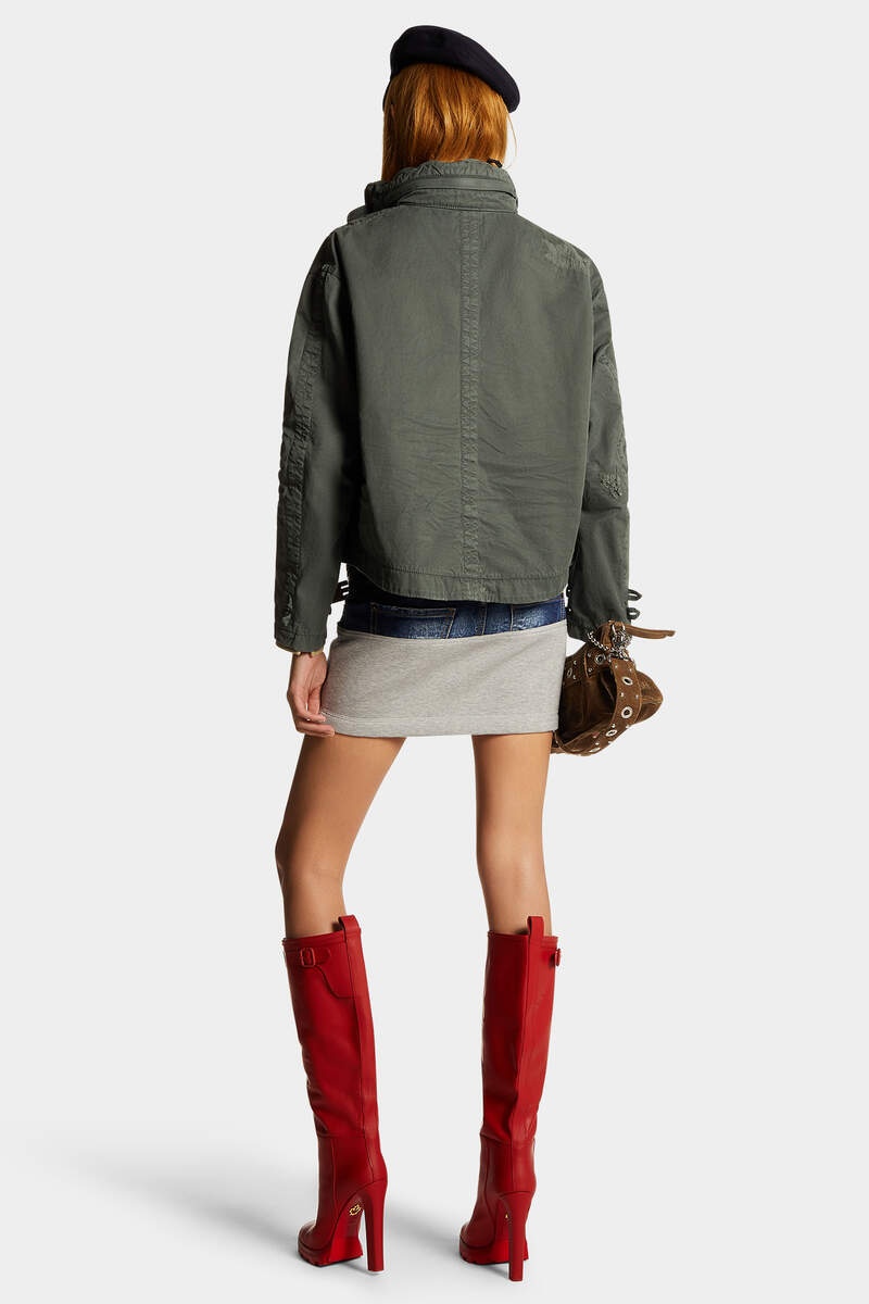 JERSEY AND DENIM SKIRT - 4