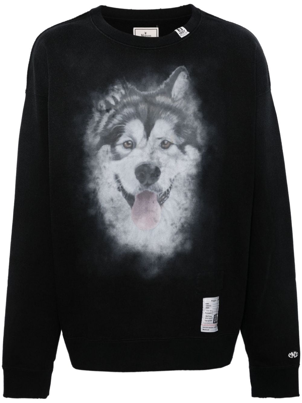dog-print cotton sweatshirt - 1