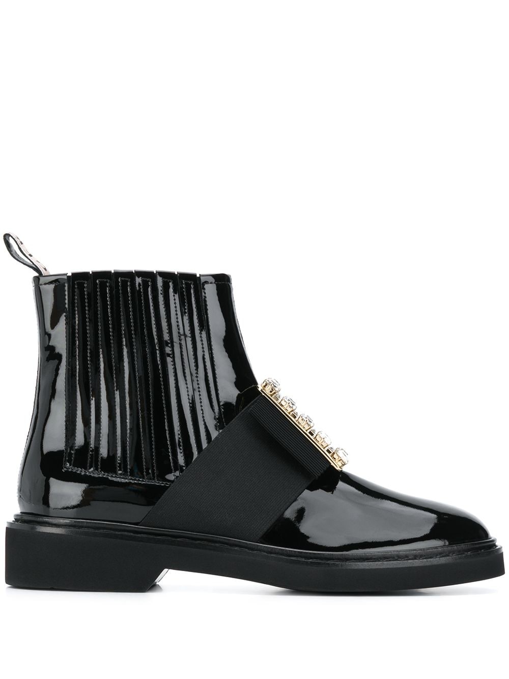 crystal buckle-embellished ankle boots - 1