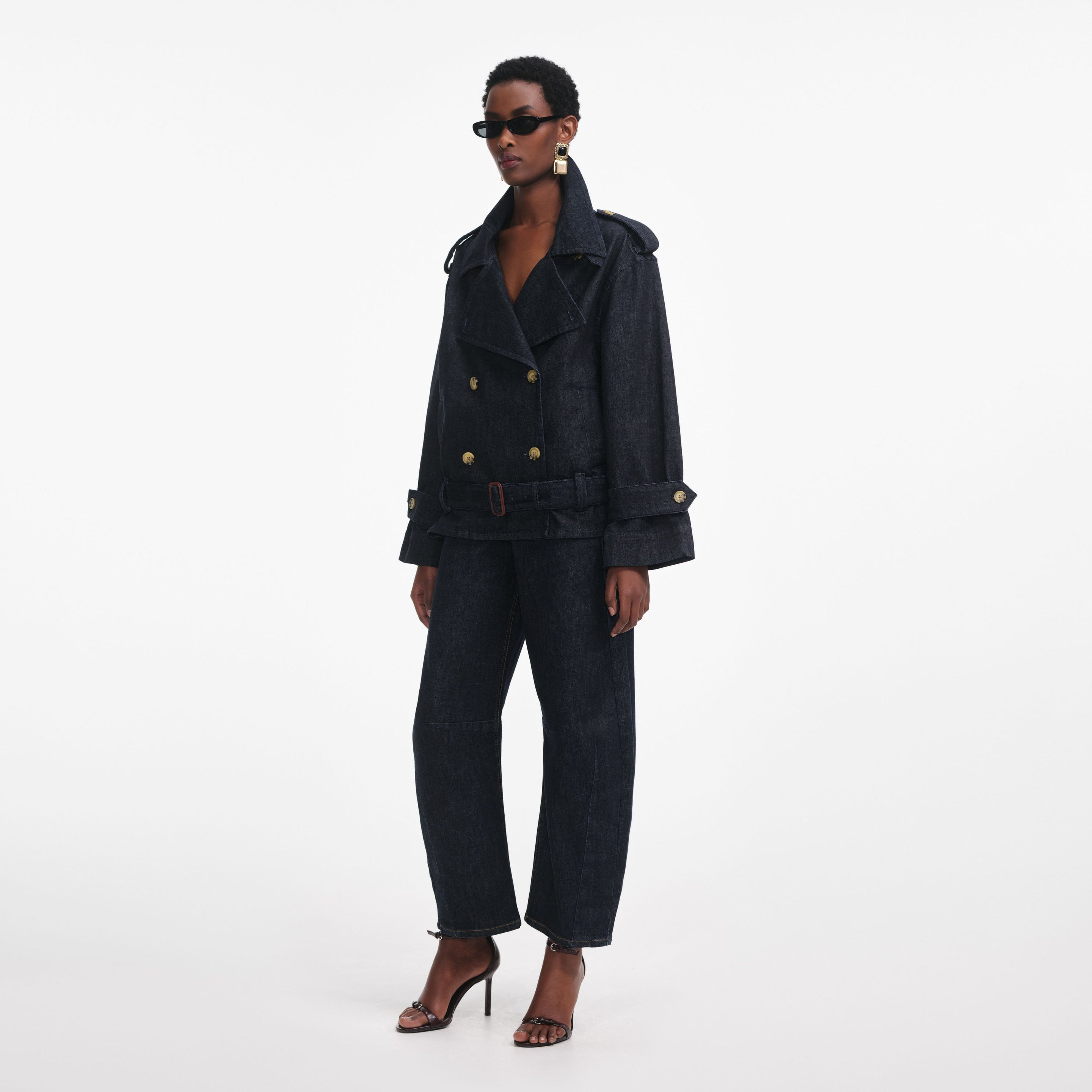 Denim Trench Jacket - 2