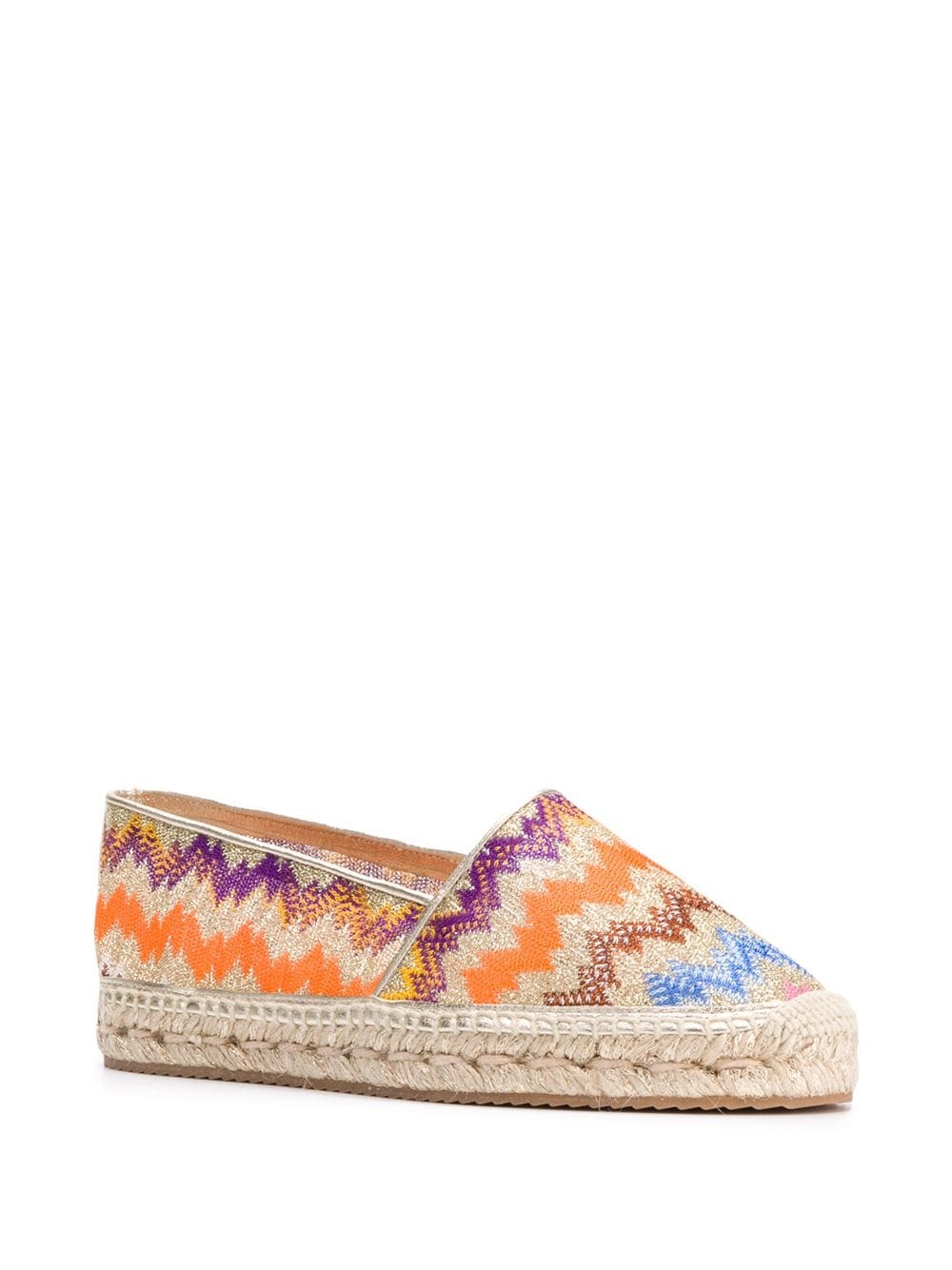 chevron flat espadrilles - 2