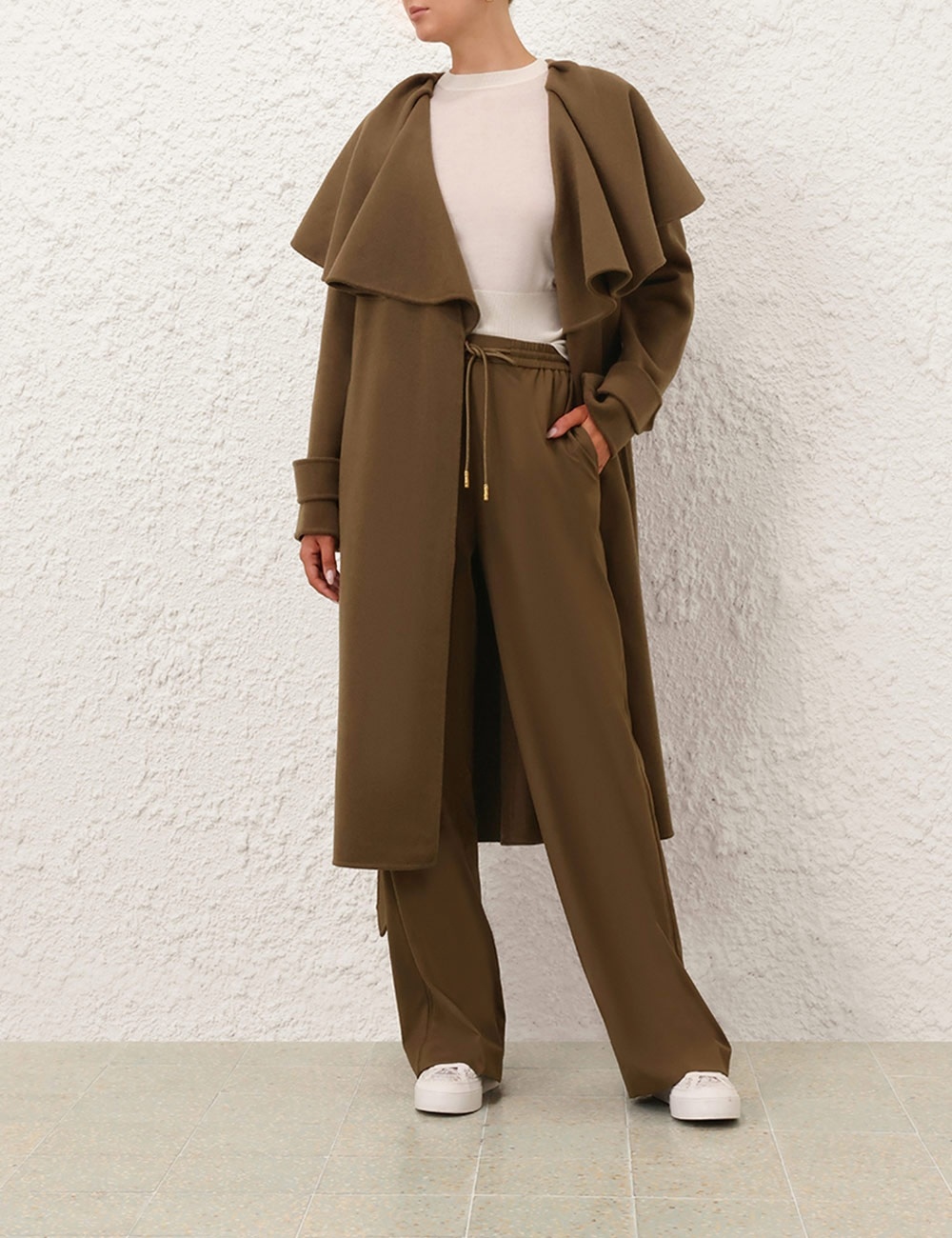 CRUSH LONG CAPE COAT - 7