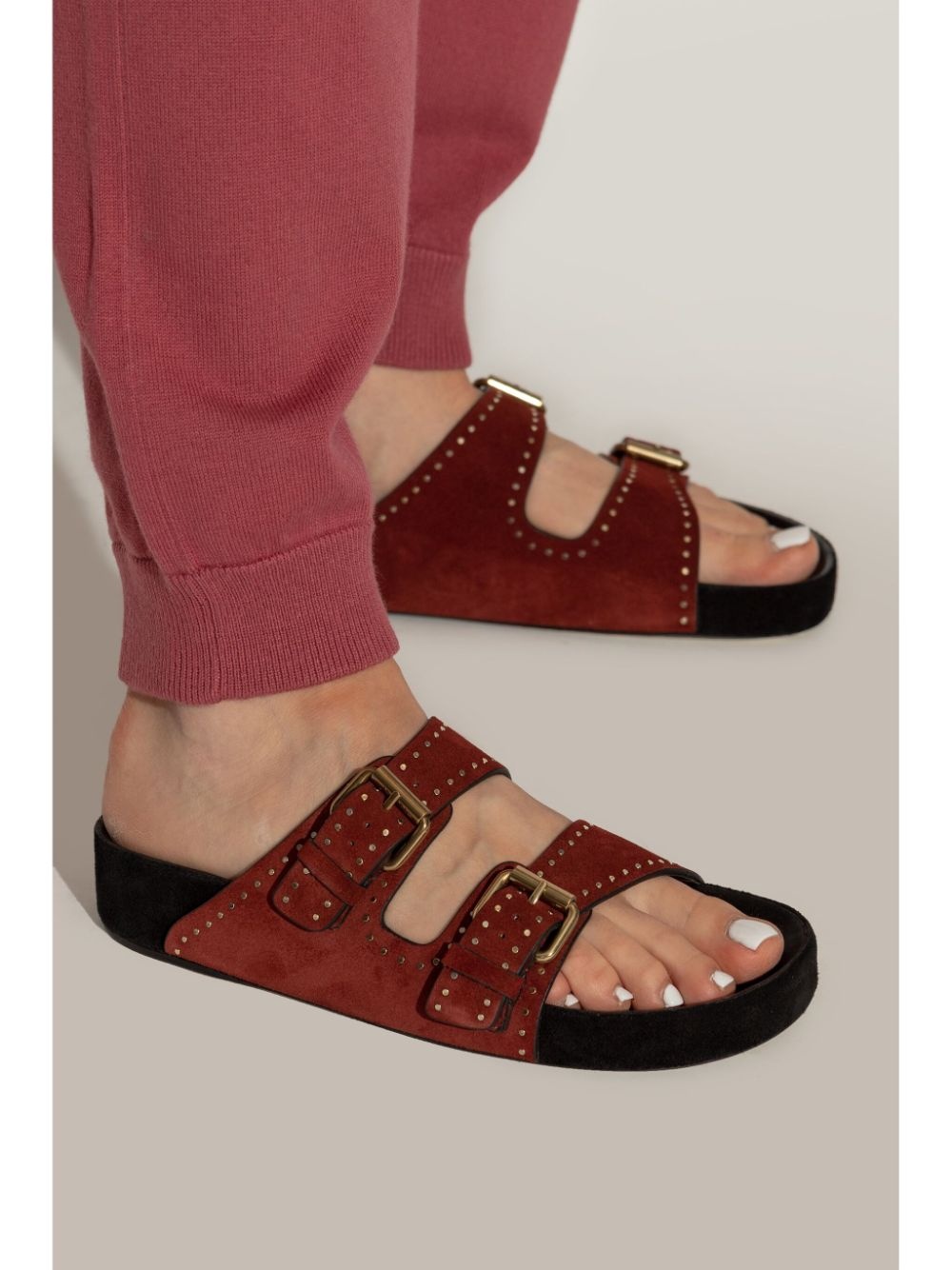 サンダル・ミュール Isabel Marant Burgundy Lennyo Sandals Isabel Marant Lennyo sandals | REVERSIBLE
