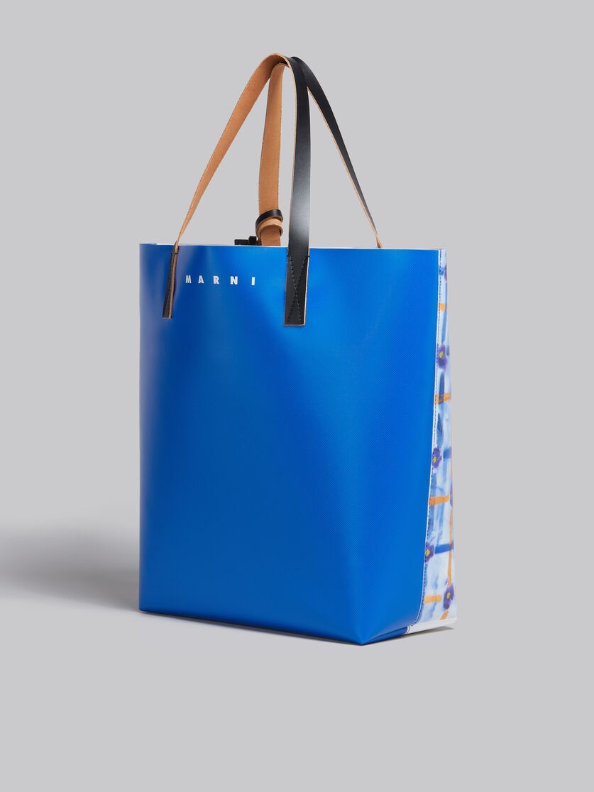 BLUE TOTE WITH SARABAND PRINT - 2