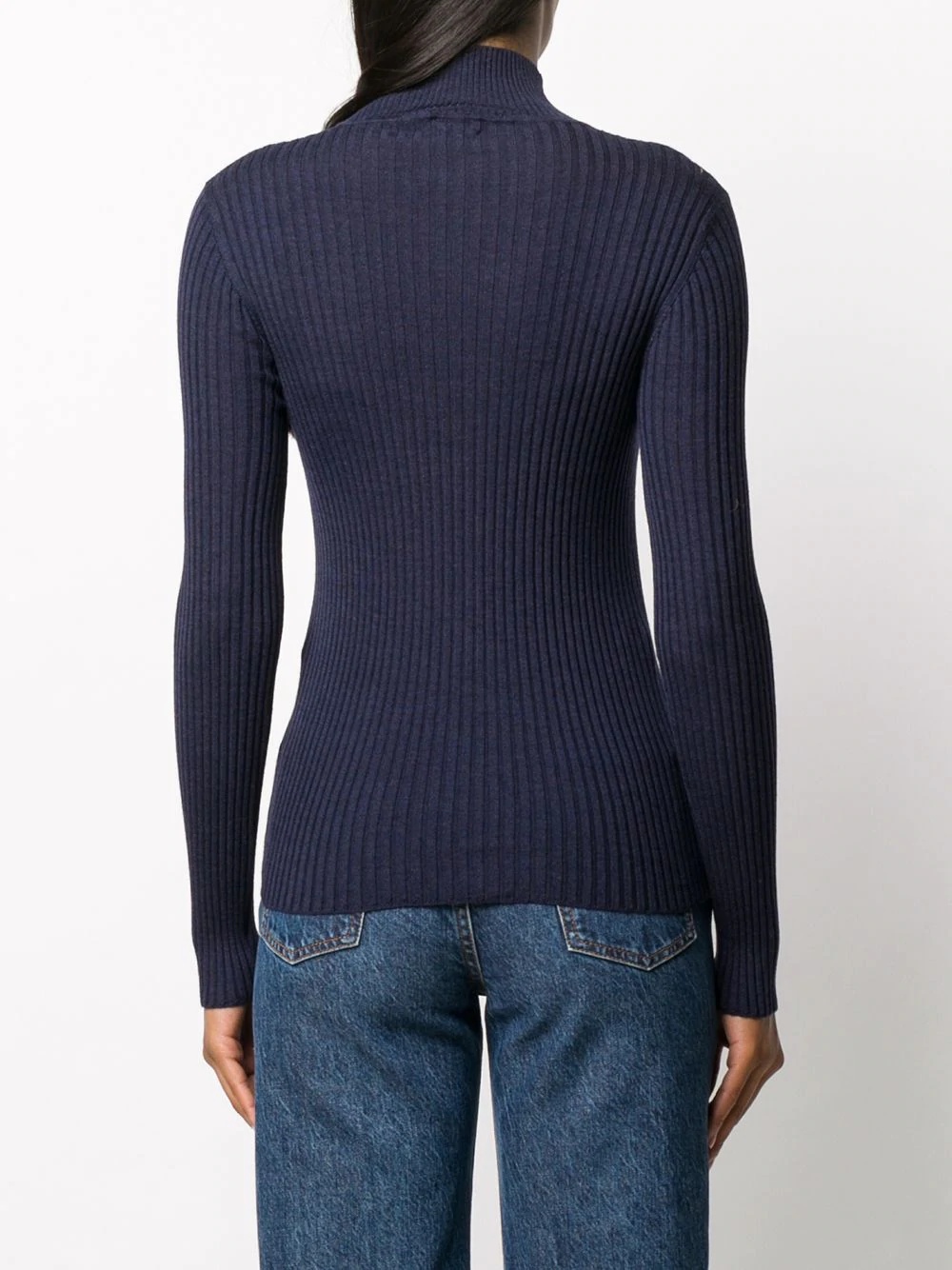 fitted high neck jumper - 4