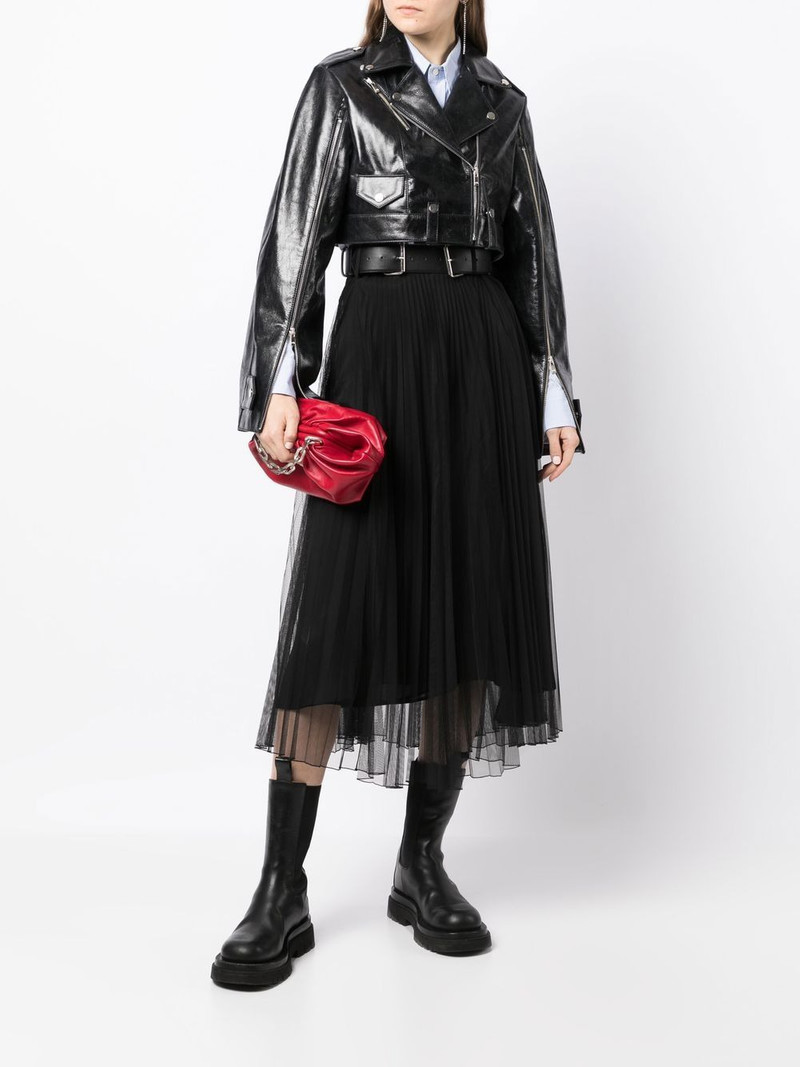 rokh cropped leather biker jacket outlook