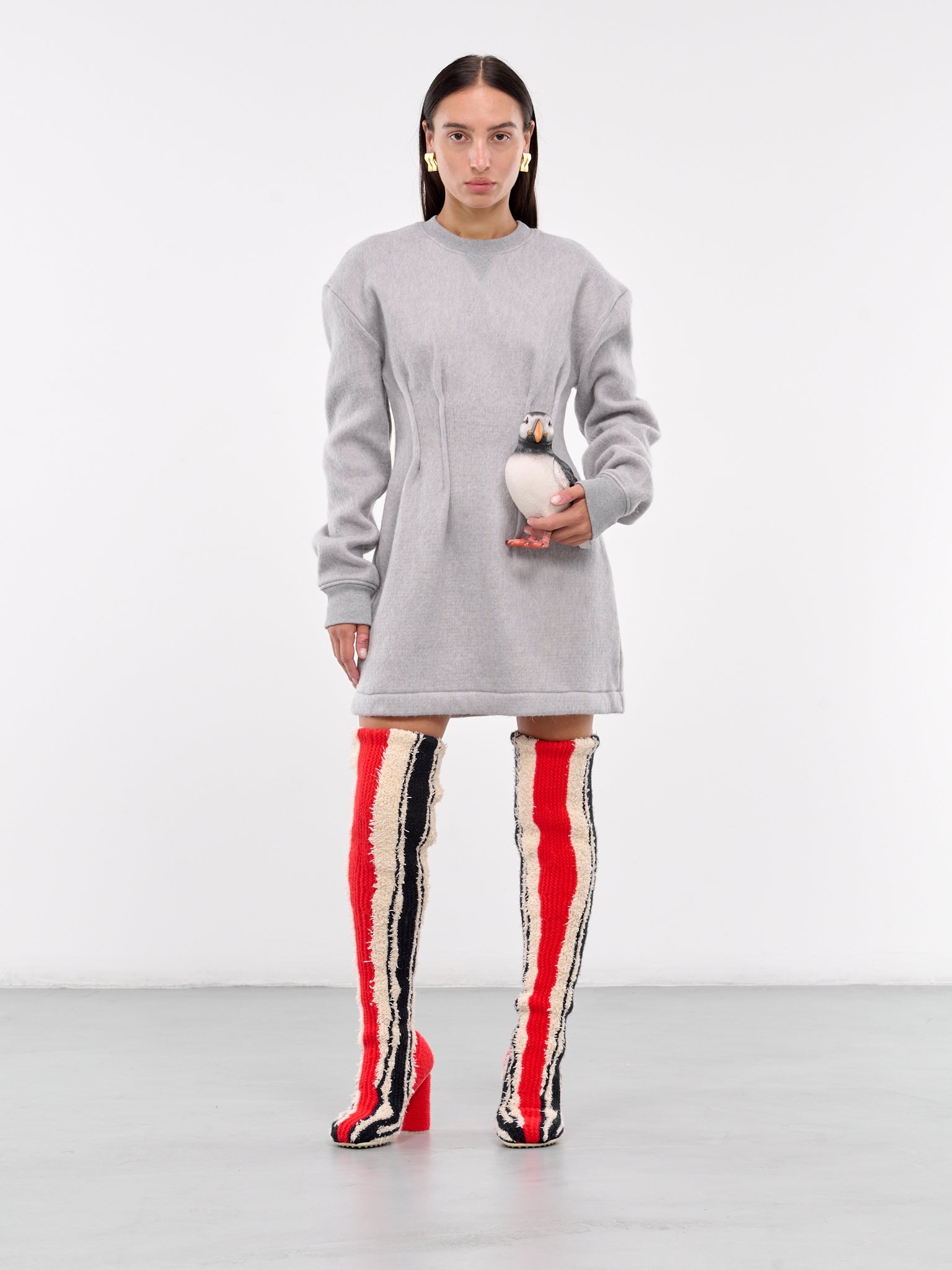 Crewneck Pullover Dress - 6