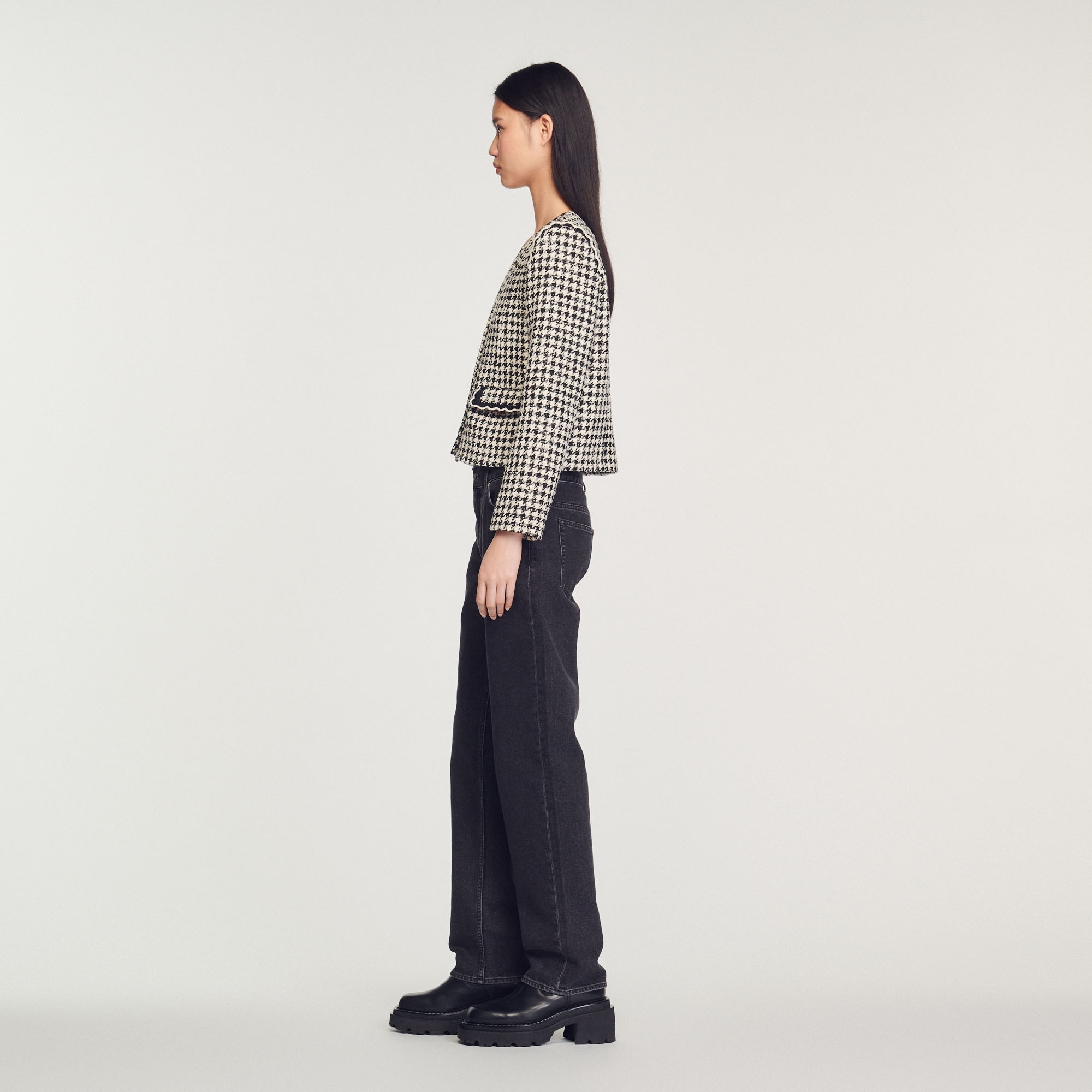 Houndstooth tweed jacket - 7