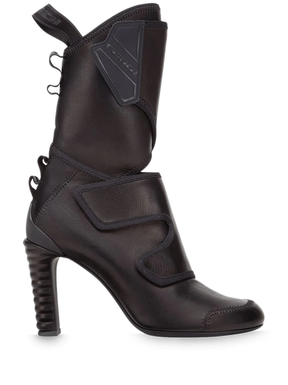 touch-strap mid-calf boots - 1