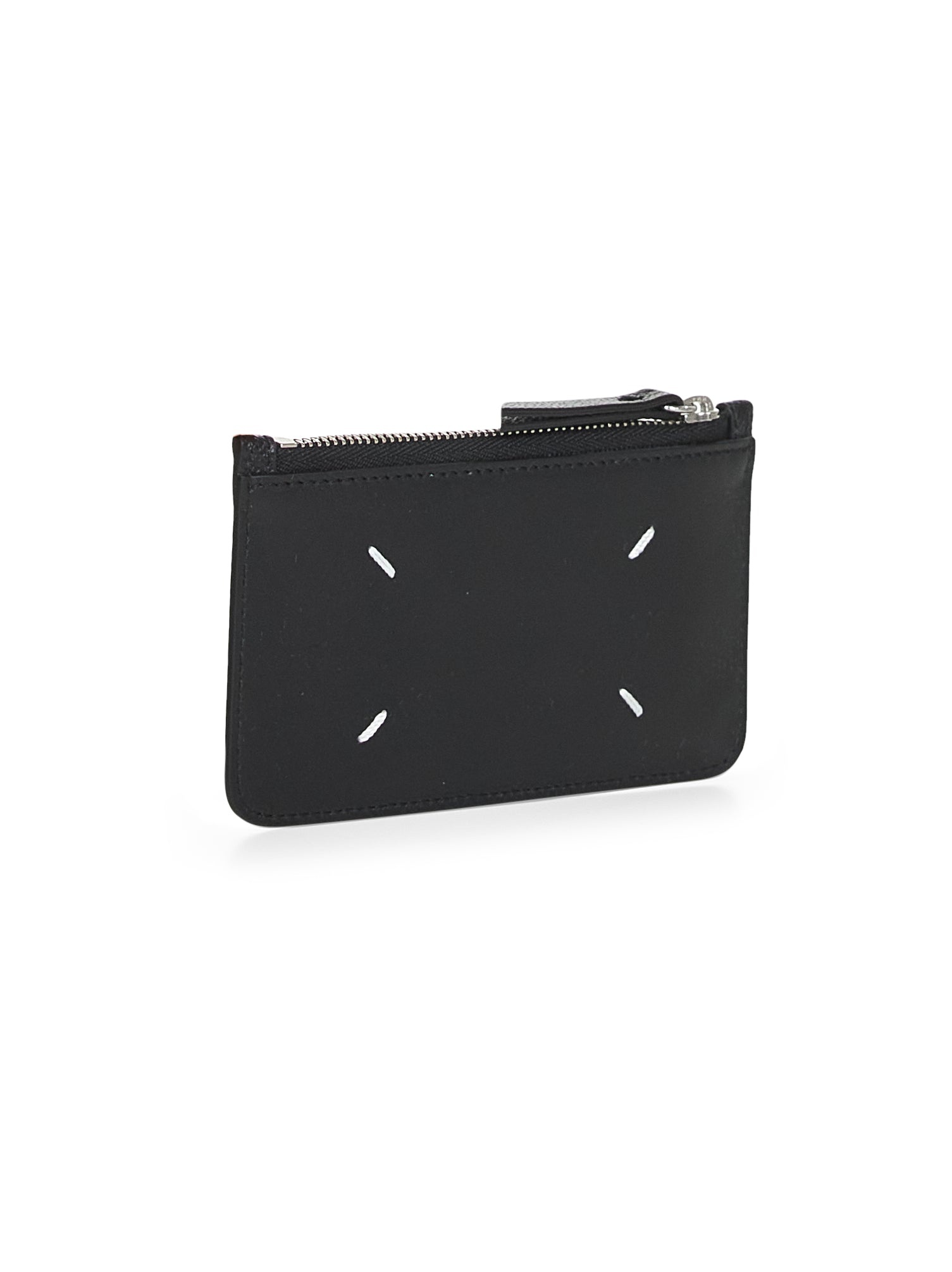 Maison Margiela Women Black Leather Four Stitches Card Holder - 2