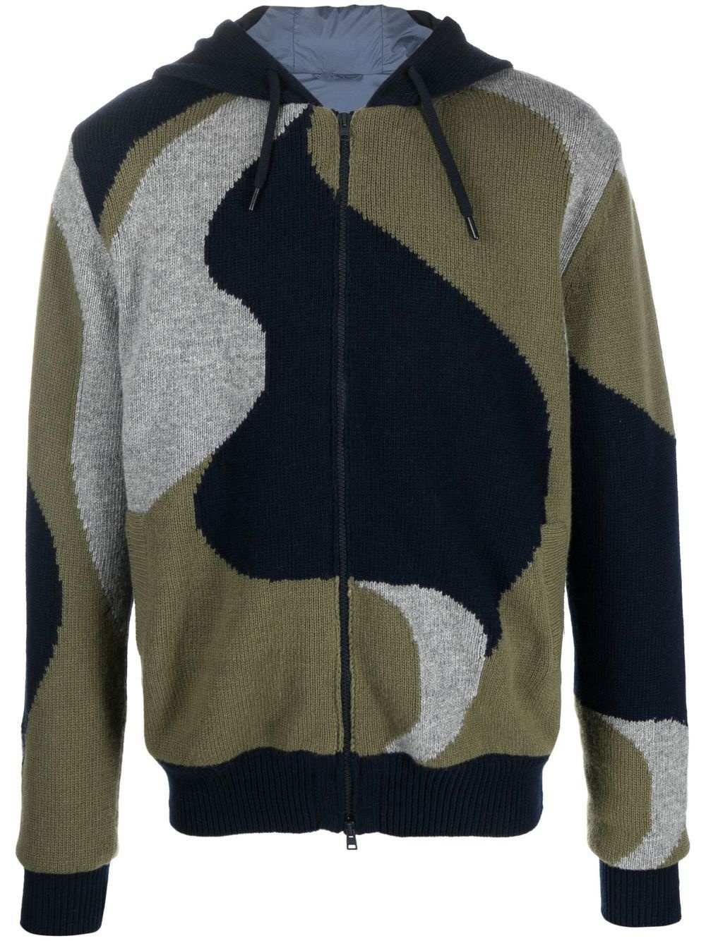 intarsia-knit bomber jacket - 1