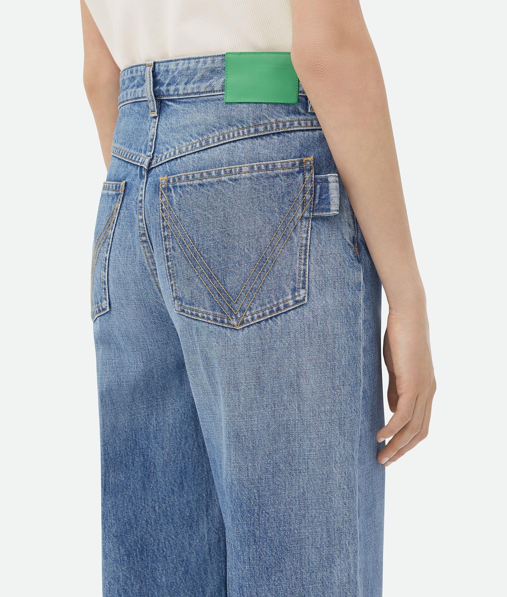 Vintage Indigo Wide Leg Denim - 4