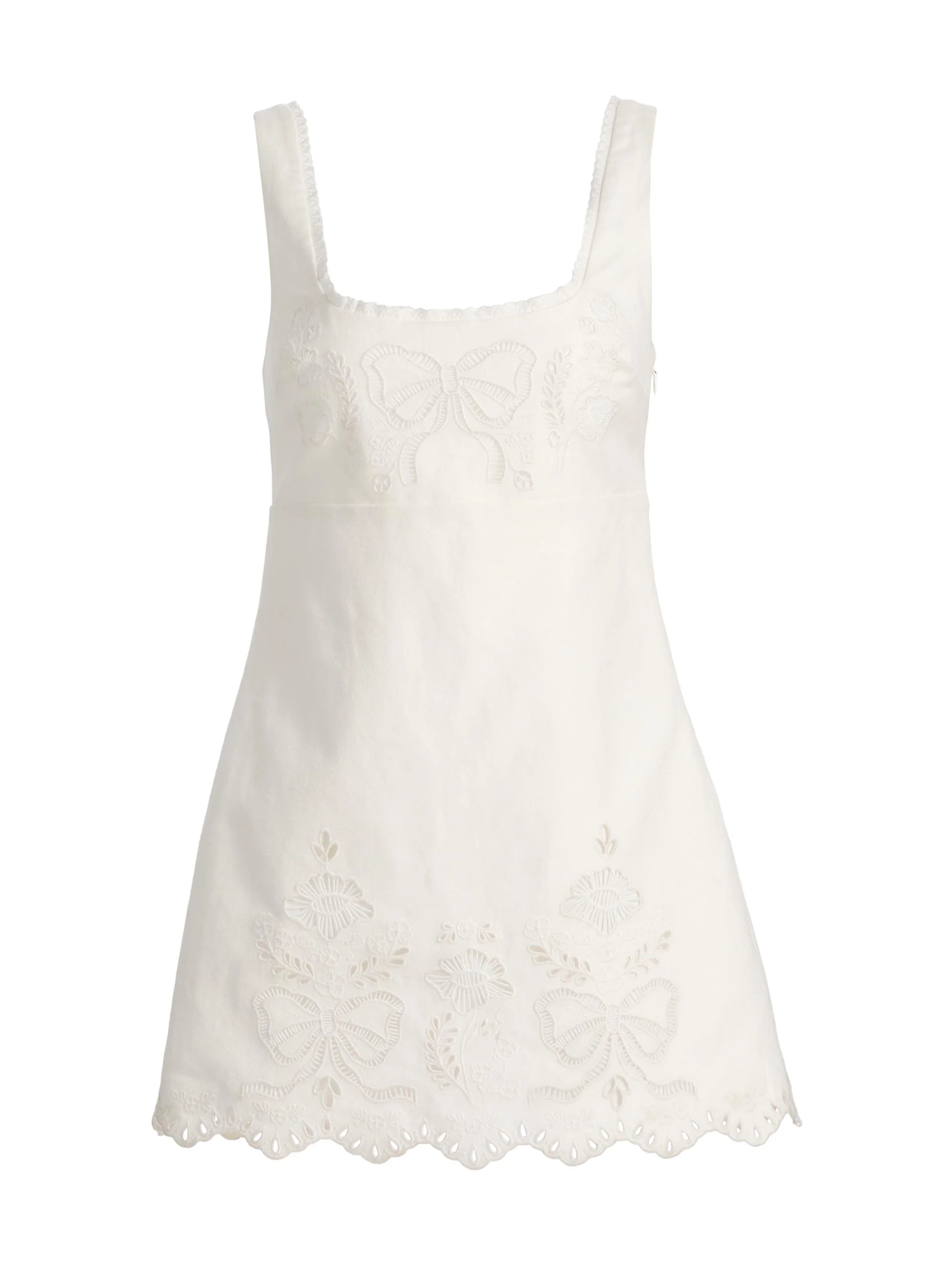 Women's Fable Linen-Cotton Sheath Minidress - Moon Beam - 1