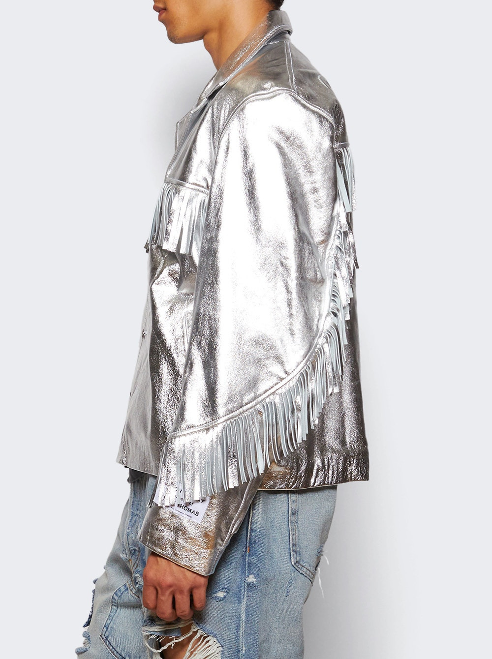 Orlando Fringe Jacket Metallic Silver - 3