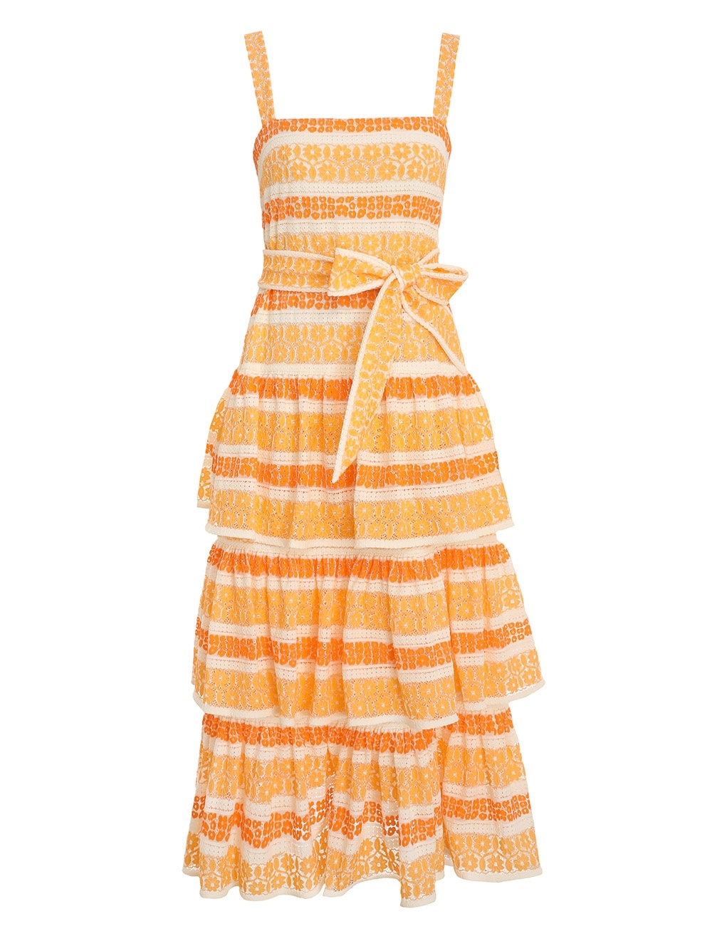 Zimmermann JUDE TIERED LACE DRESS - 3950DSS222YLOST | REVERSIBLE