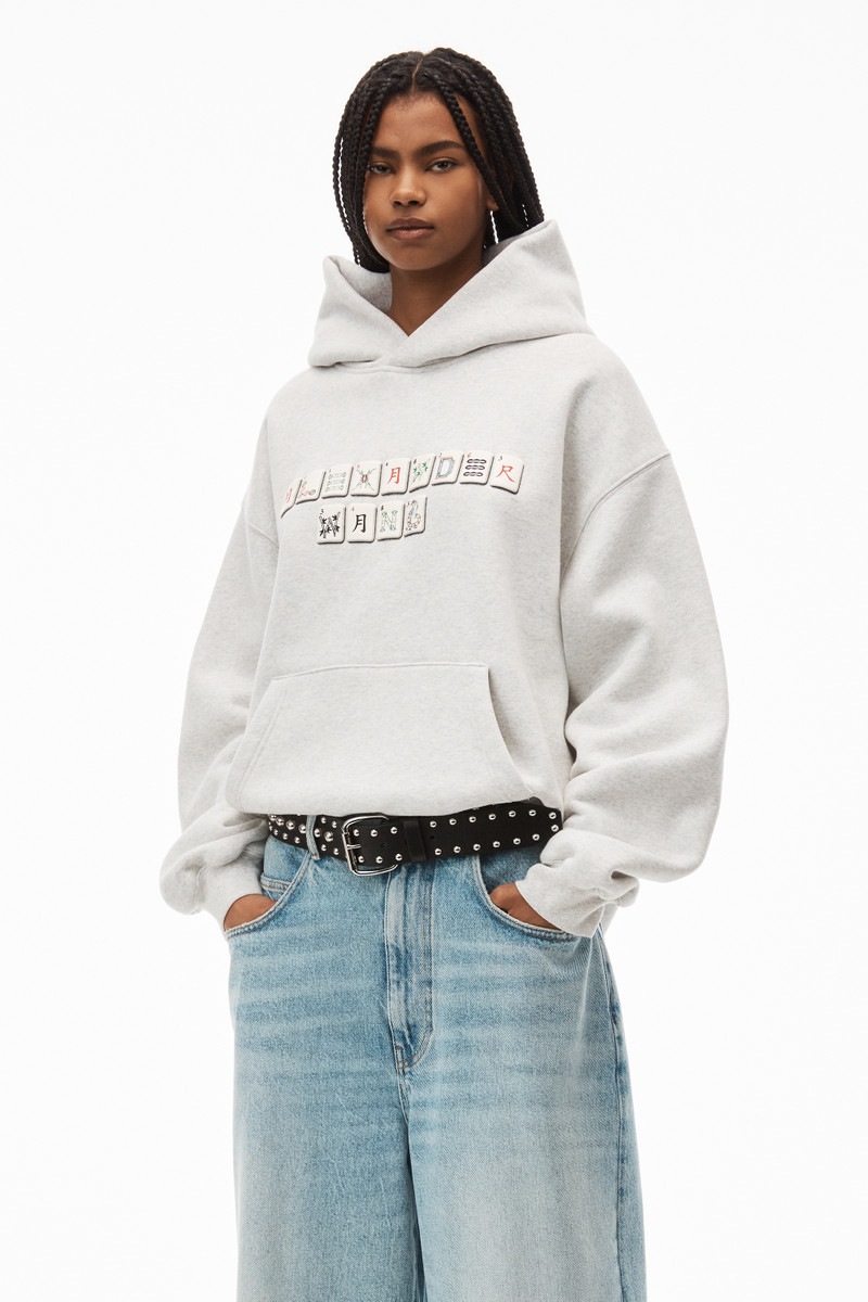 mahjong hoodie in condensed fleece 2