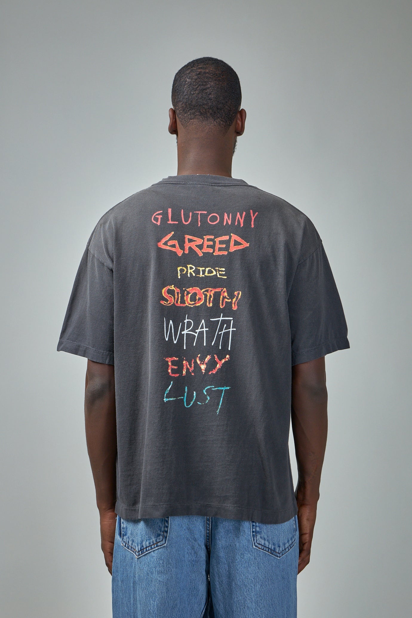 【Saint Mxxxxxx】SS TEE/SEVEN DEADLY Buy SAINT Mxxxxxx Seven Deadly Short-Sleeve Tee 'Black' - SM