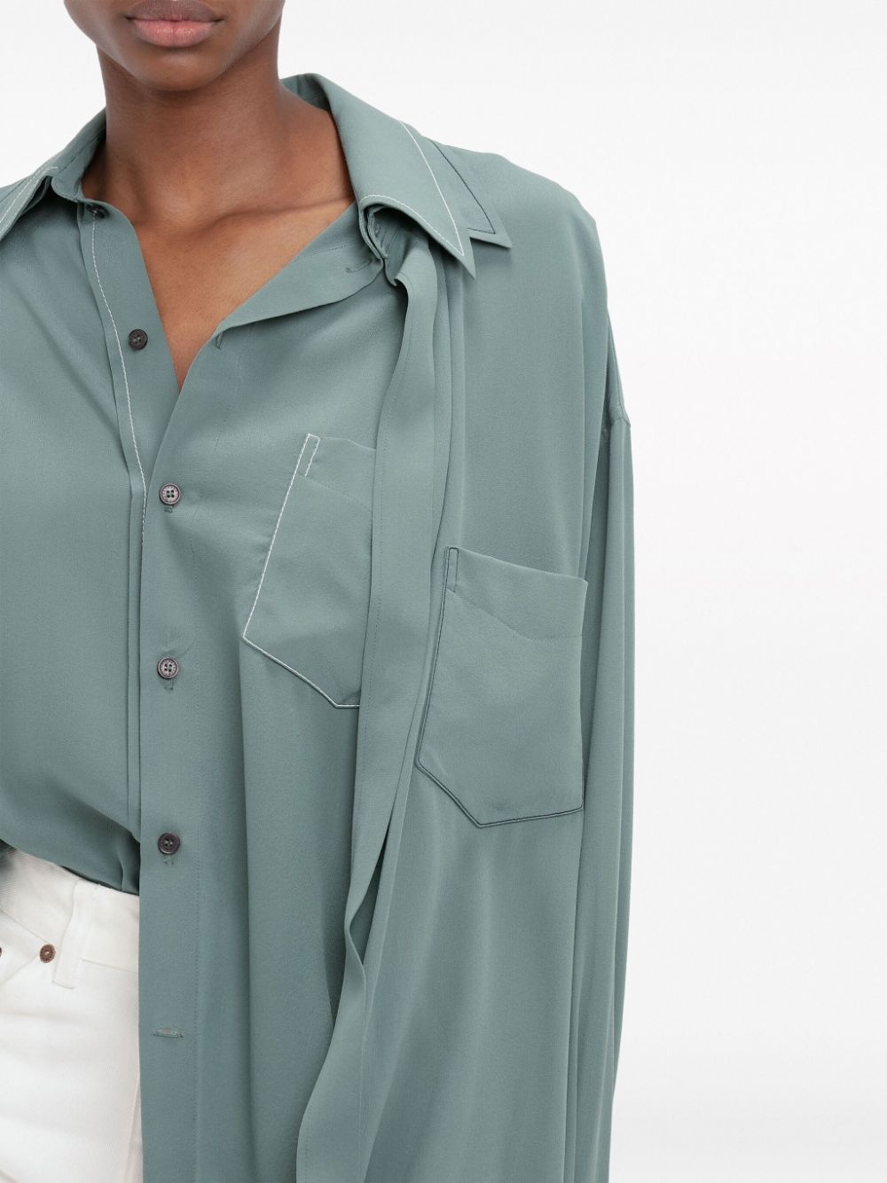 long-sleeve double-layered shirt - 6