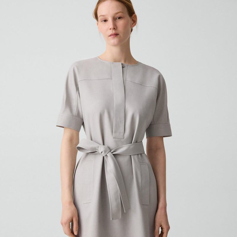 Short-Sleeve Shirt Dress in City Twill 4