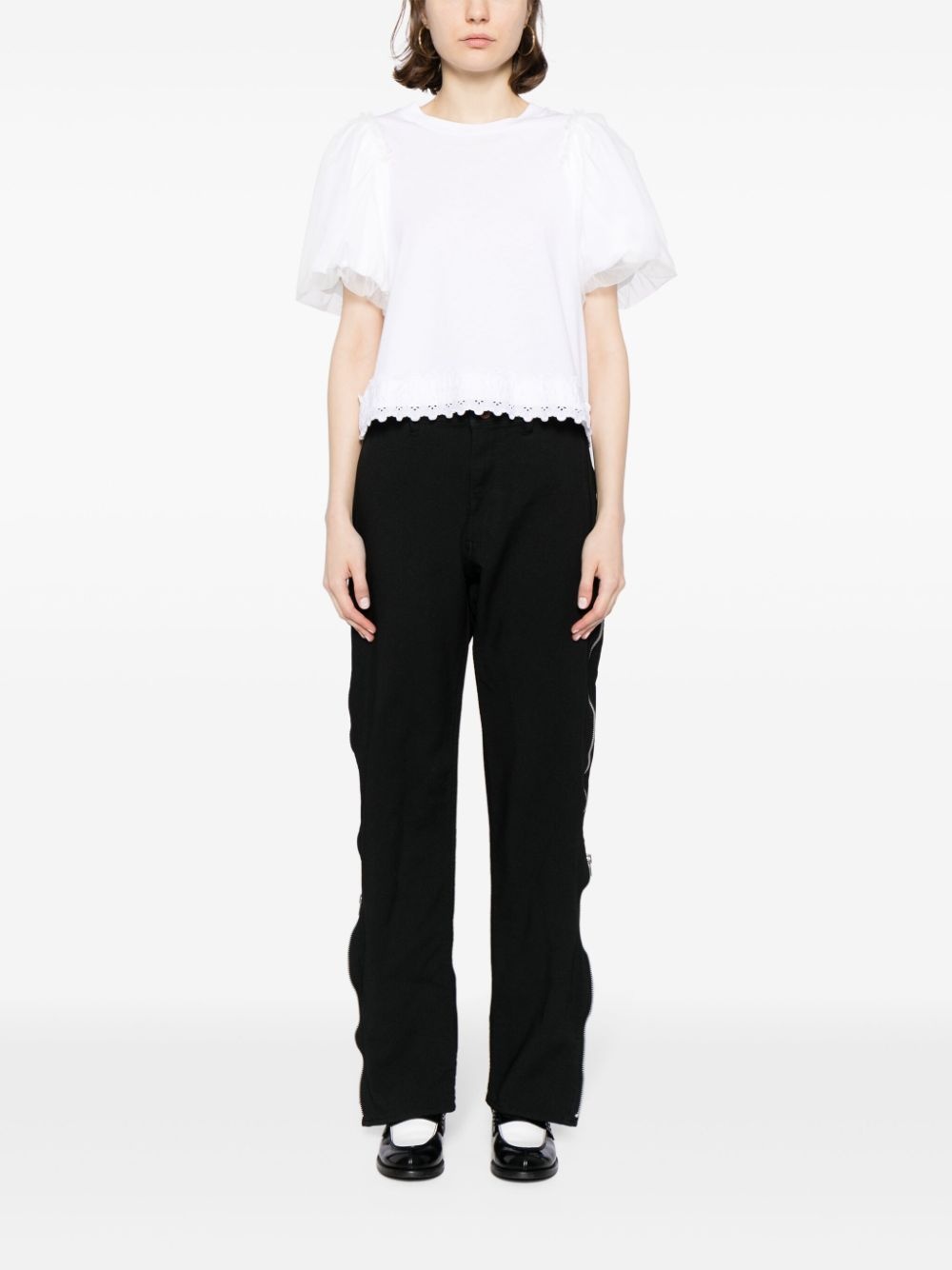 zip-up tapered trousers - 2